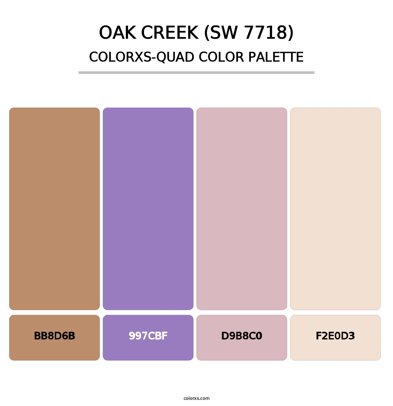 Oak Creek (SW 7718) - Colorxs Quad Palette