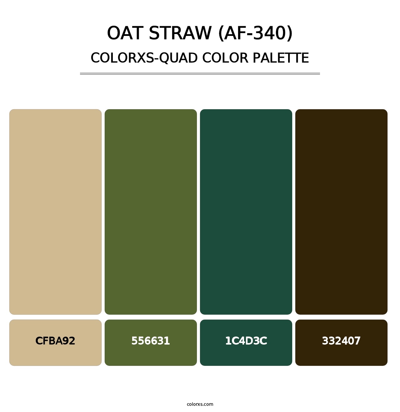 Oat Straw (AF-340) - Colorxs Quad Palette