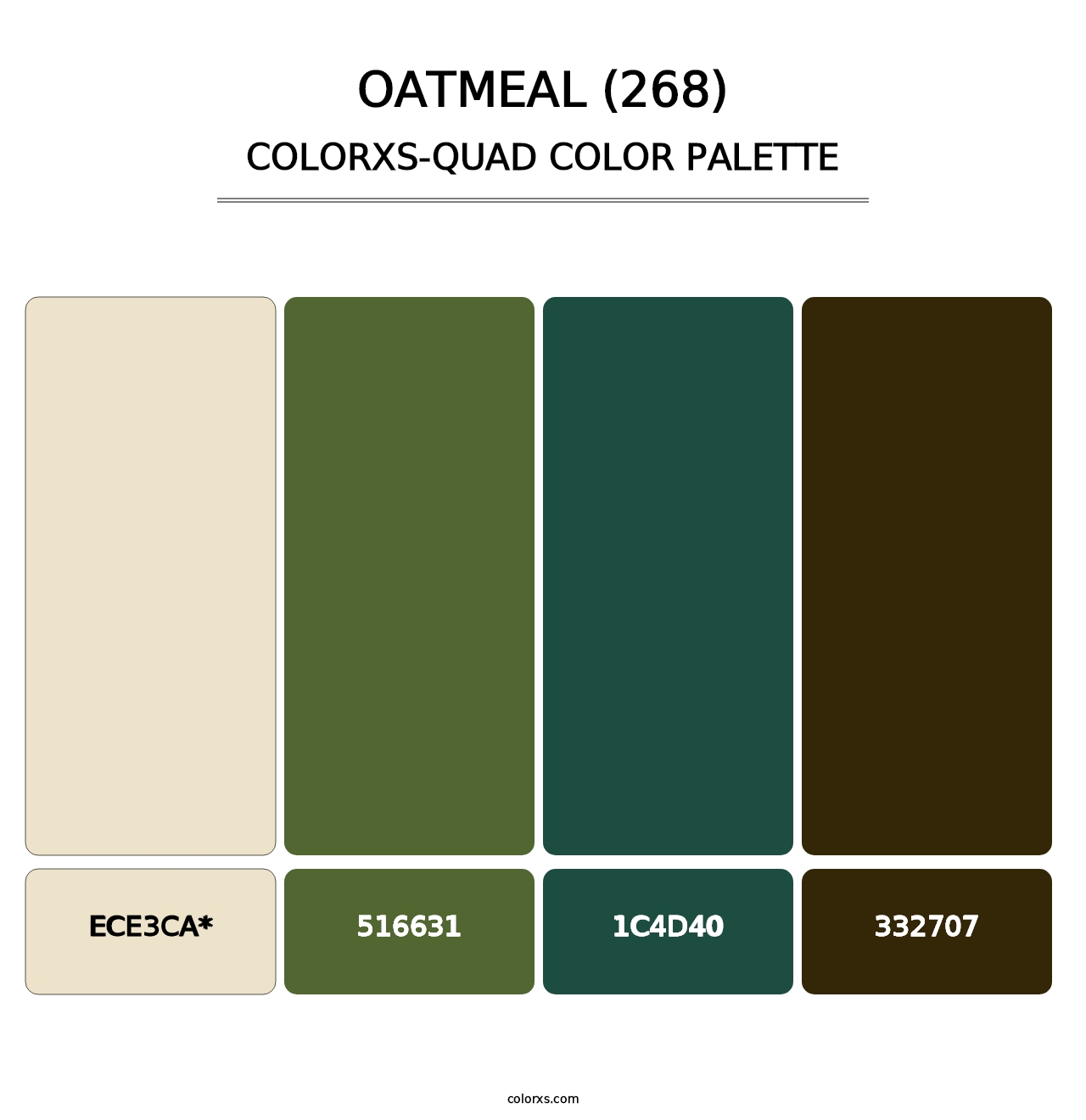 Oatmeal (268) - Colorxs Quad Palette
