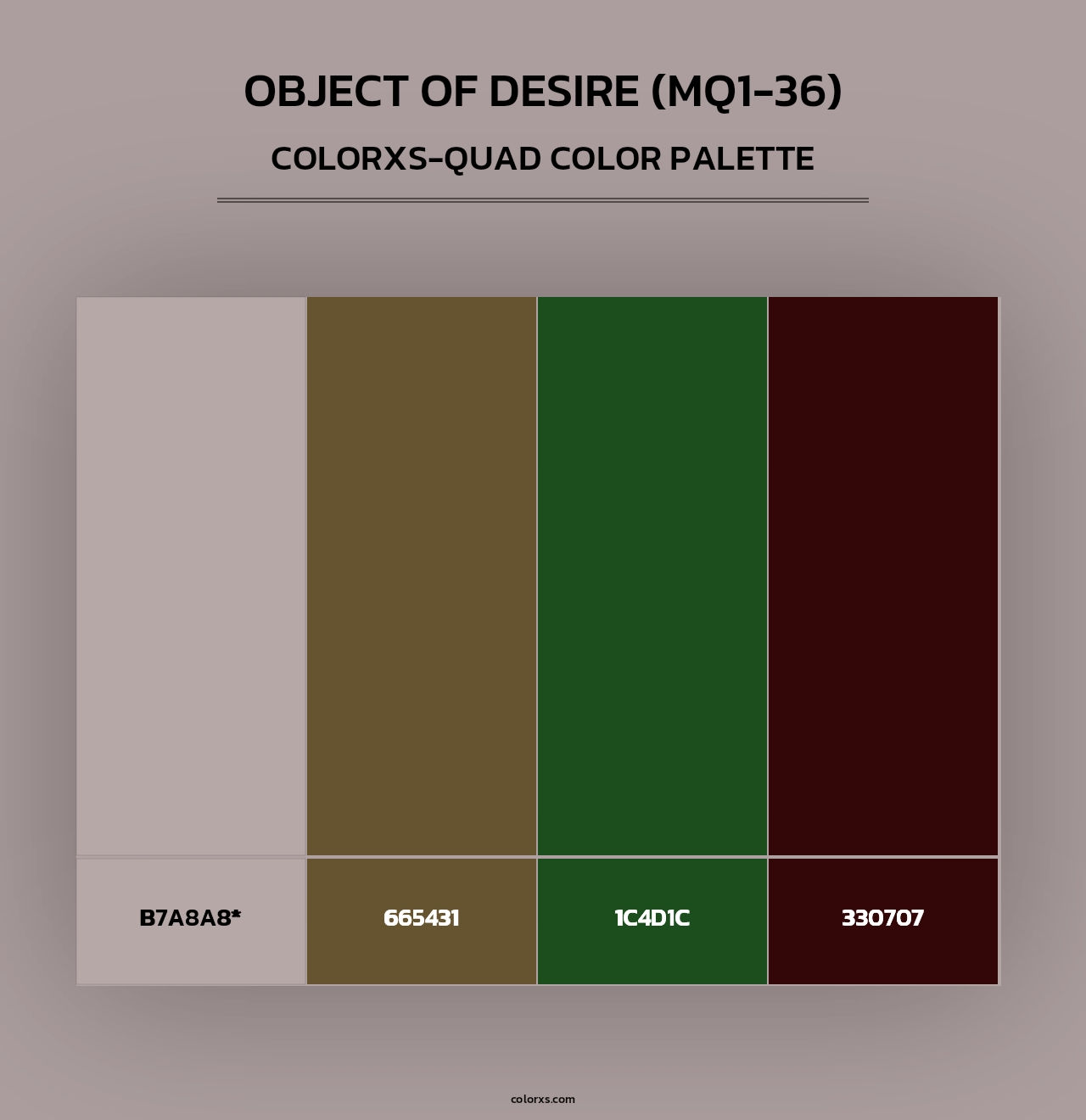 Object Of Desire (MQ1-36) - Colorxs Quad Palette
