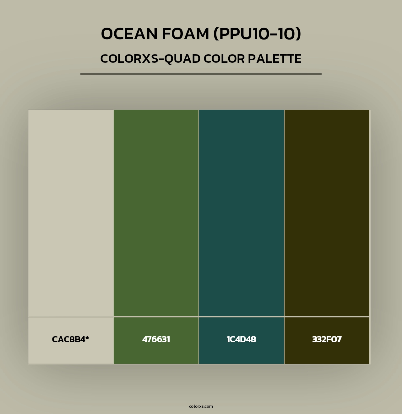 Ocean Foam (PPU10-10) - Colorxs Quad Palette