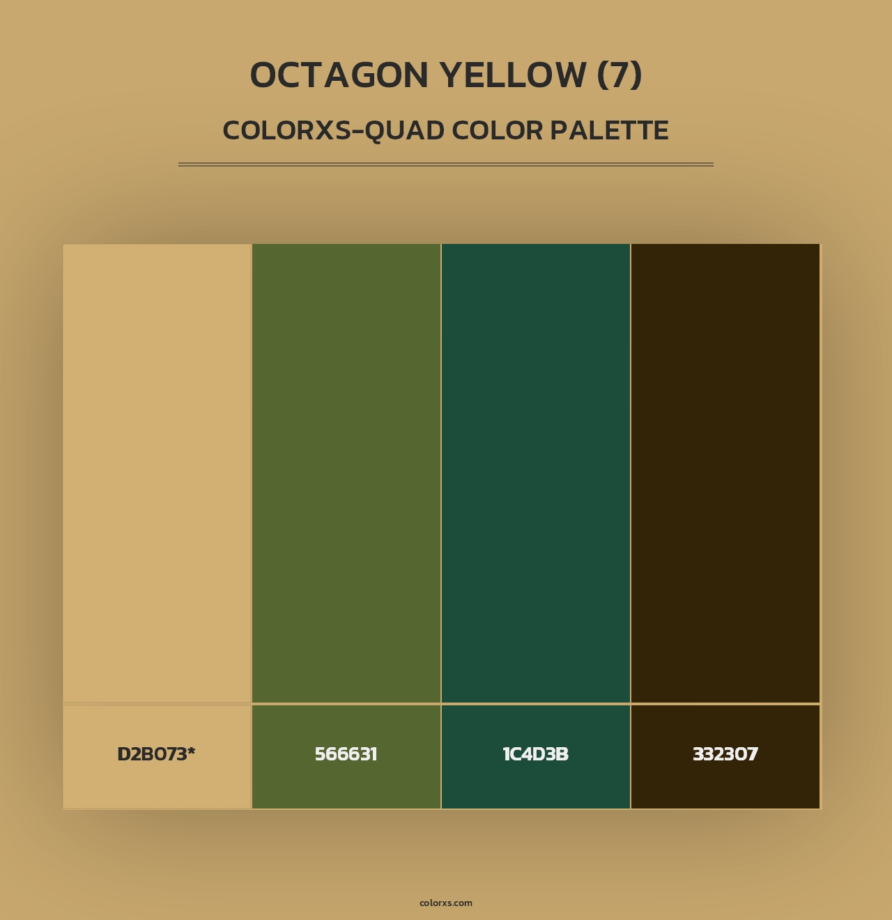 Octagon Yellow (7) - Colorxs Quad Palette