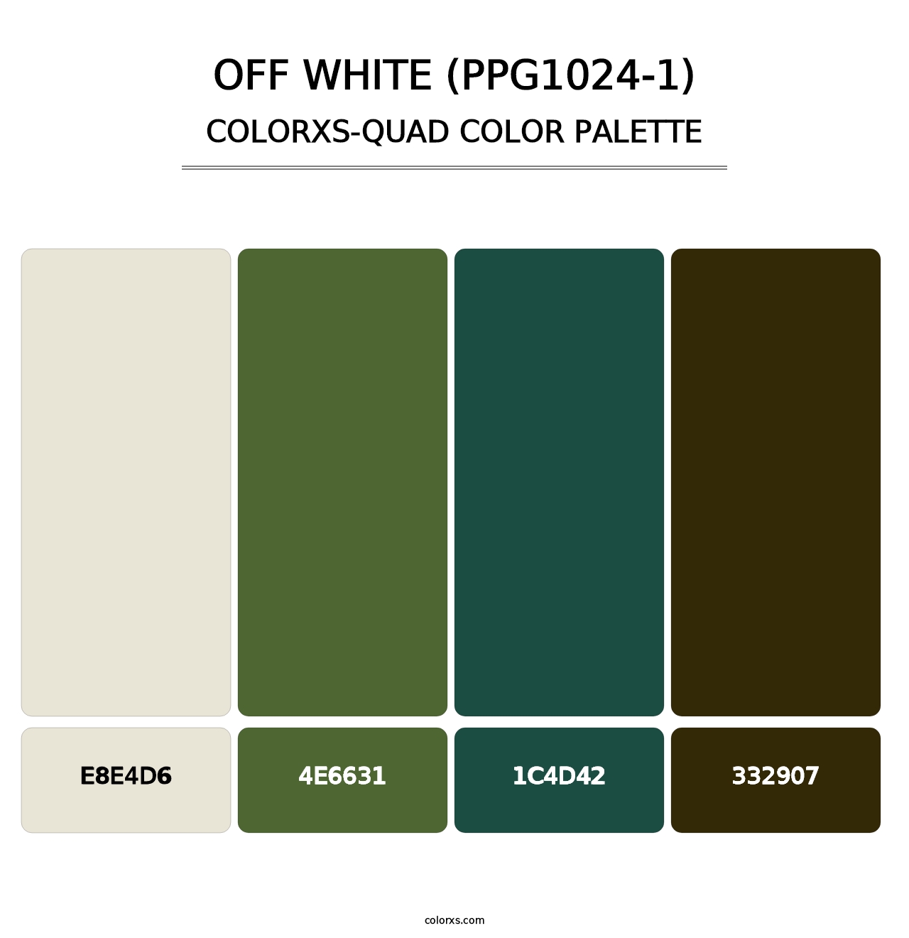 Off White (PPG1024-1) - Colorxs Quad Palette