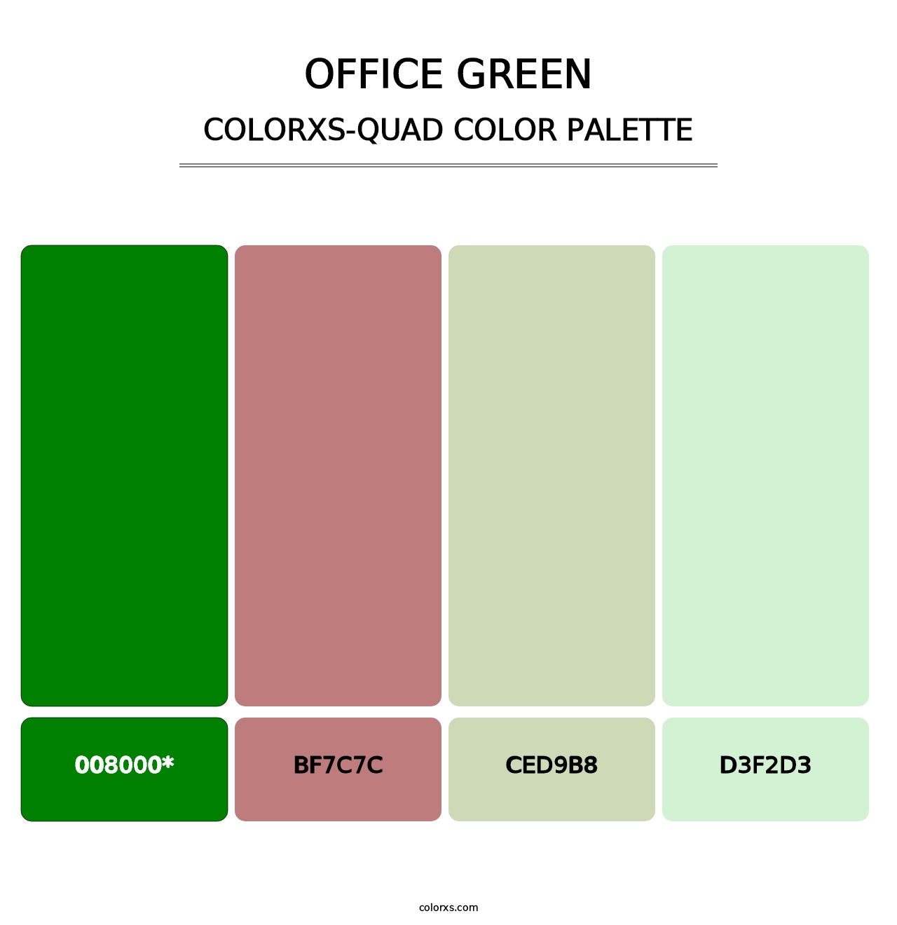 Office Green - Colorxs Quad Palette