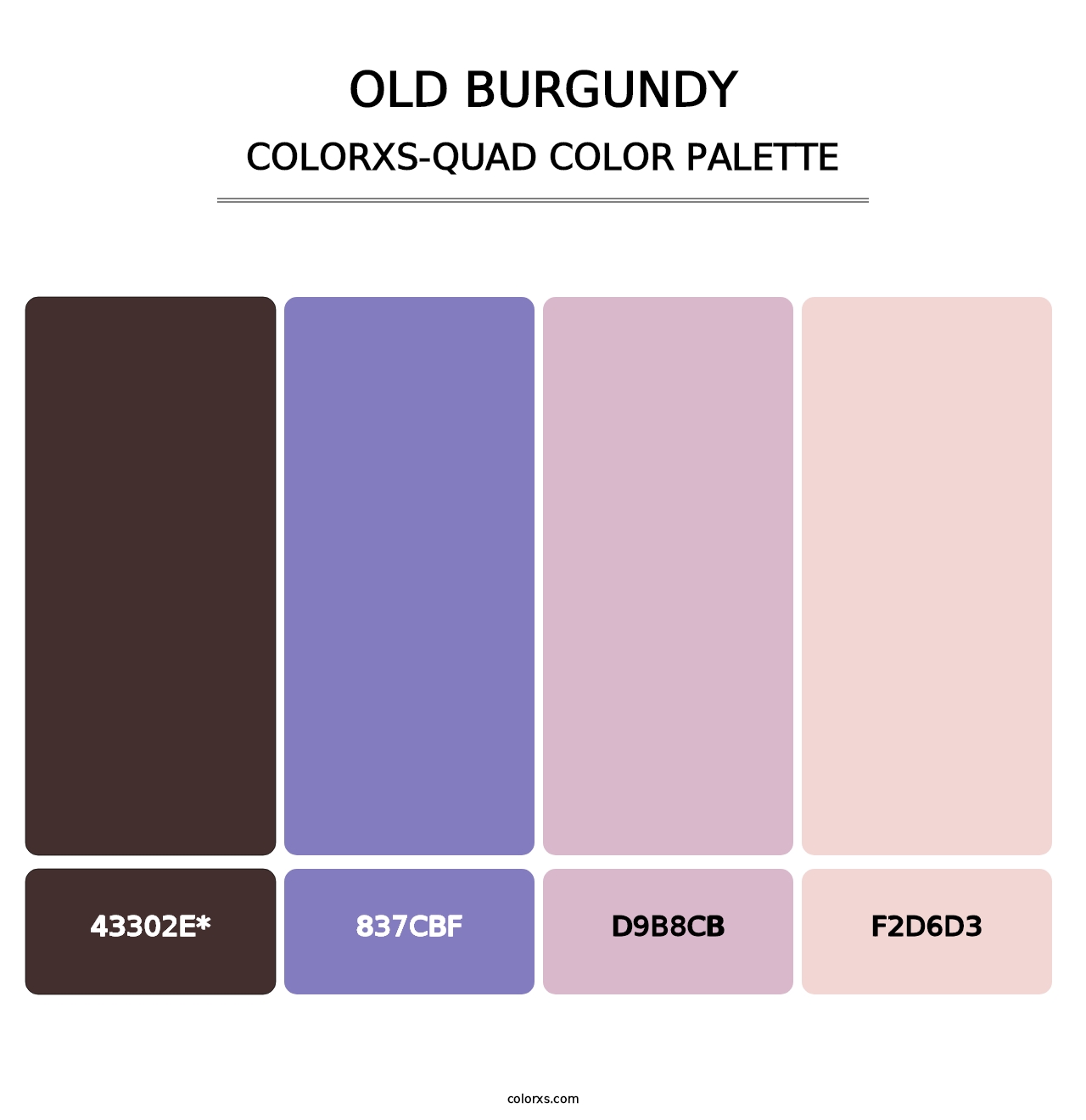 Old Burgundy - Colorxs Quad Palette