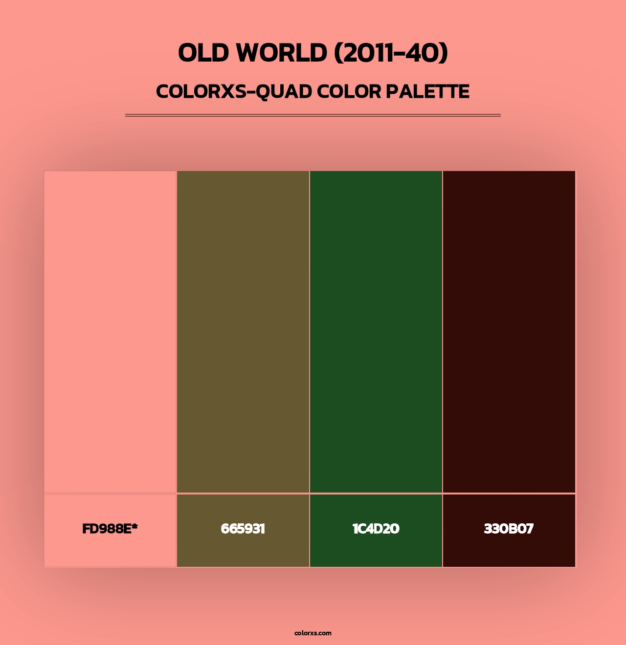 Old World (2011-40) - Colorxs Quad Palette