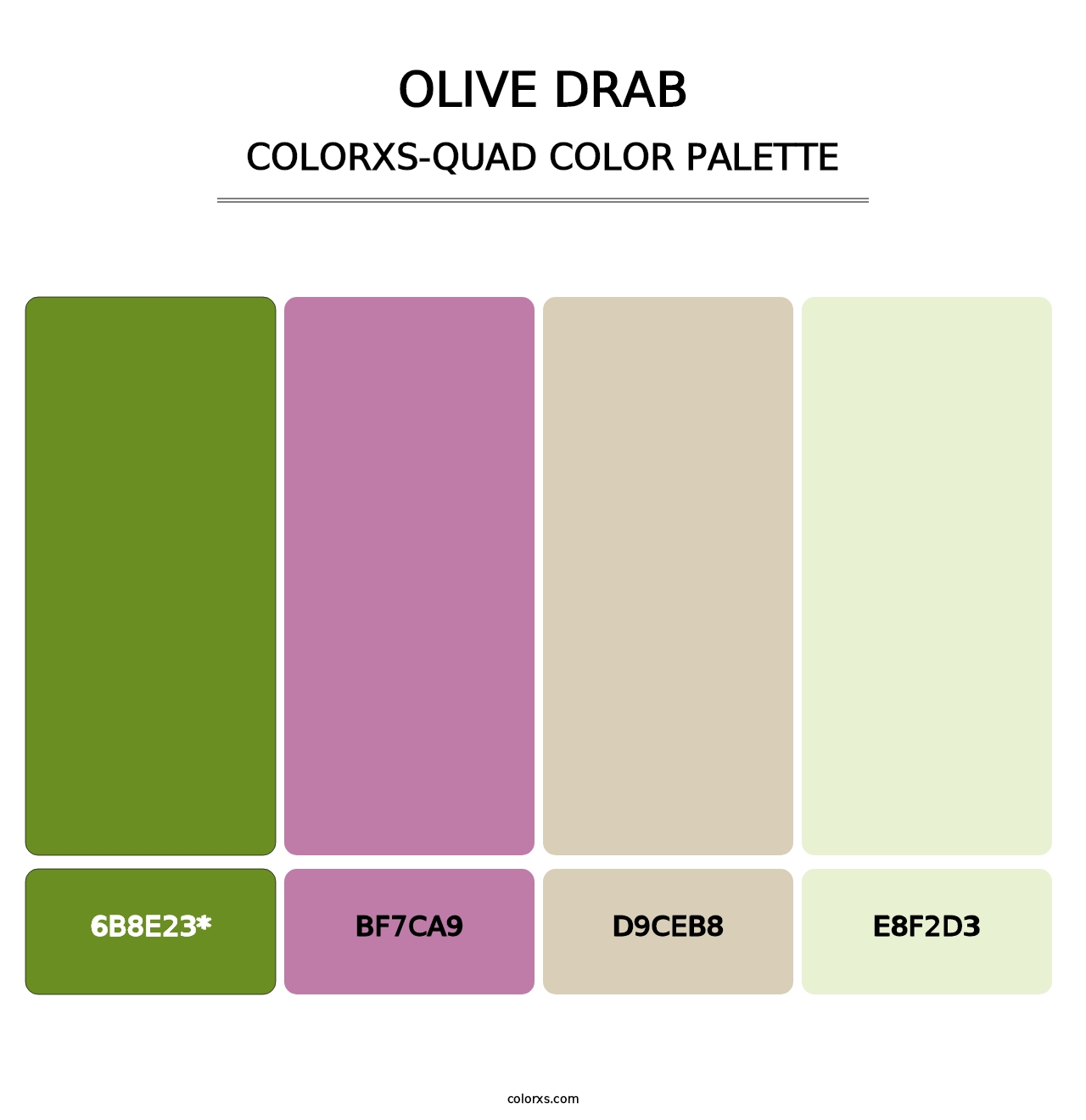 Olive Drab - Colorxs Quad Palette
