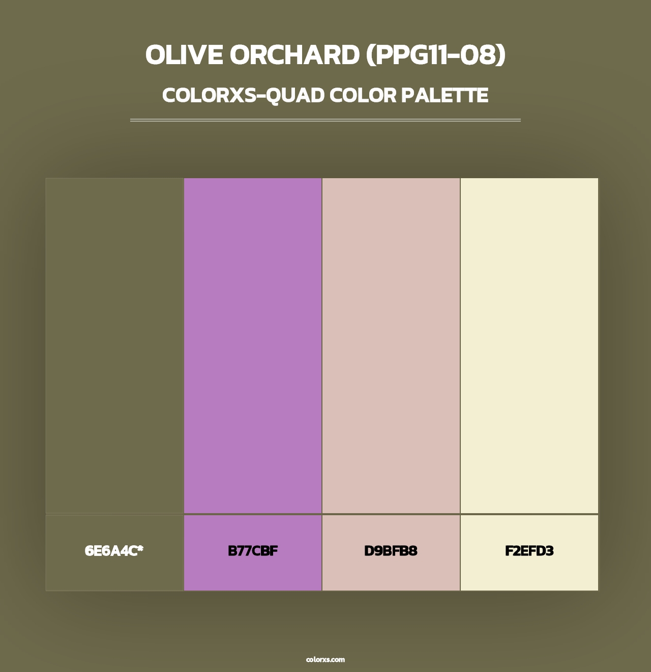 Olive Orchard (PPG11-08) - Colorxs Quad Palette