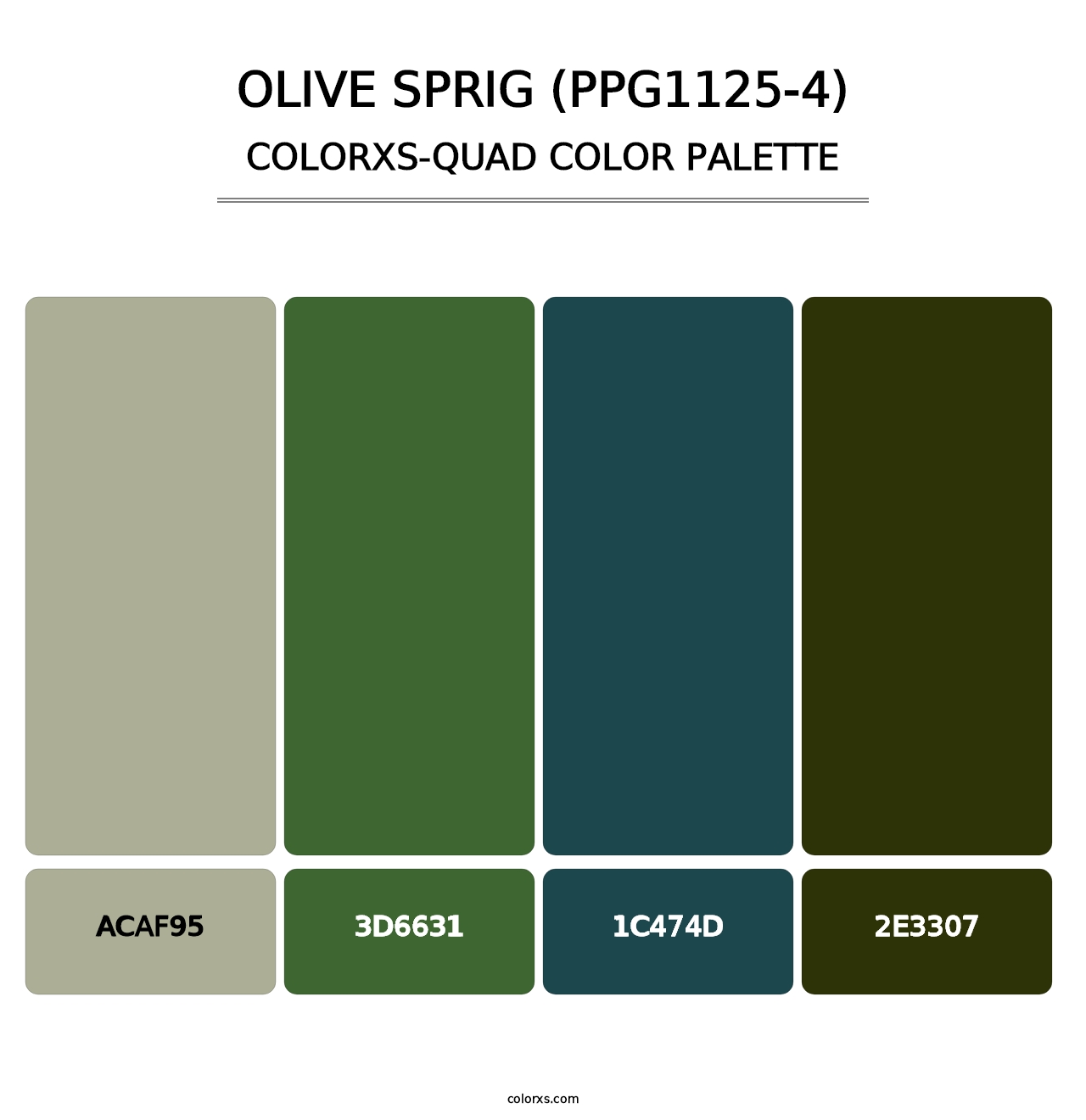 Olive Sprig (PPG1125-4) - Colorxs Quad Palette