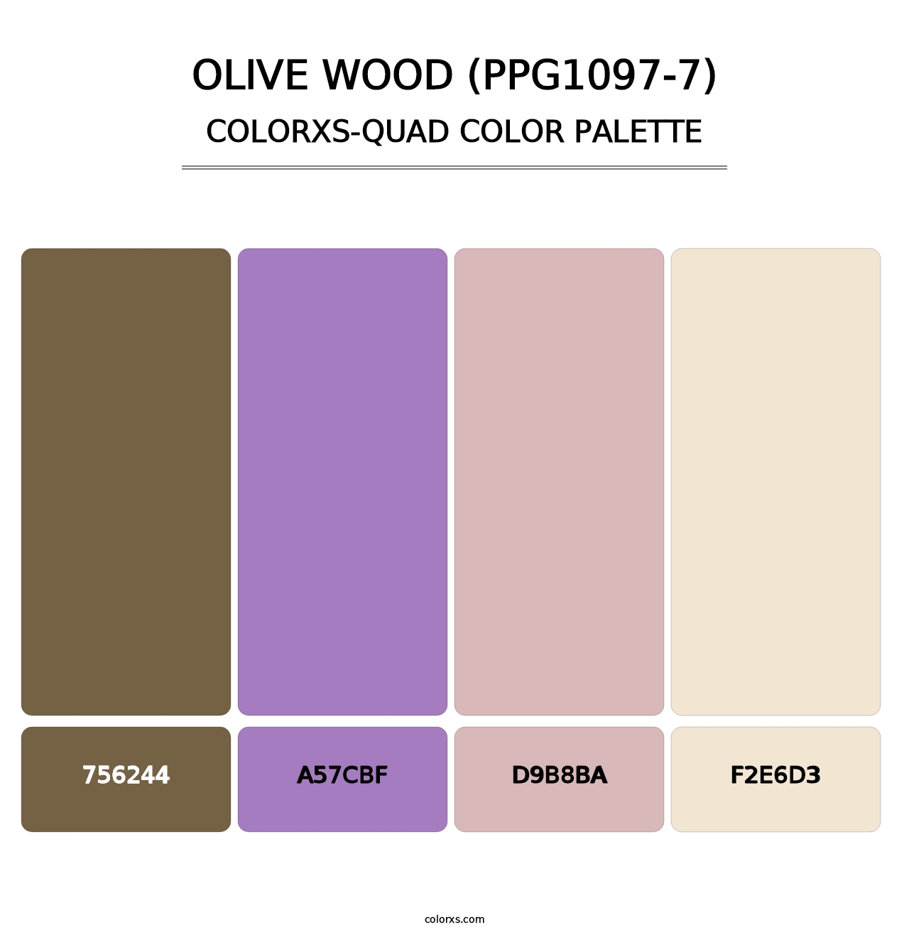 Olive Wood (PPG1097-7) - Colorxs Quad Palette