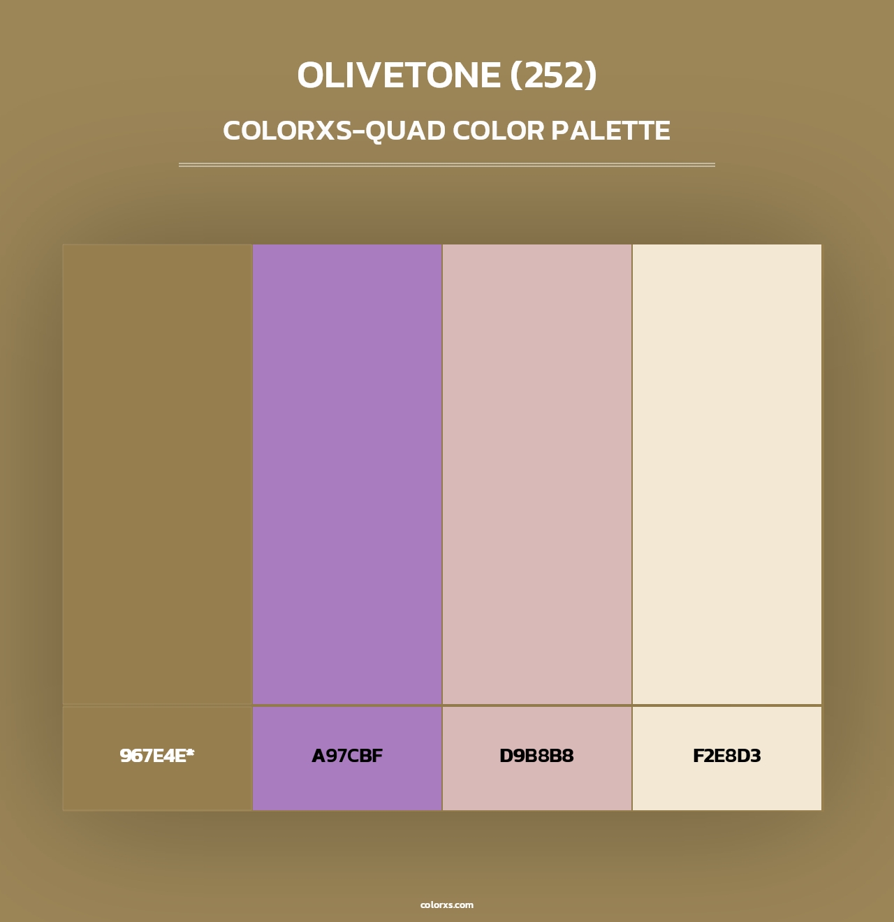 Olivetone (252) - Colorxs Quad Palette