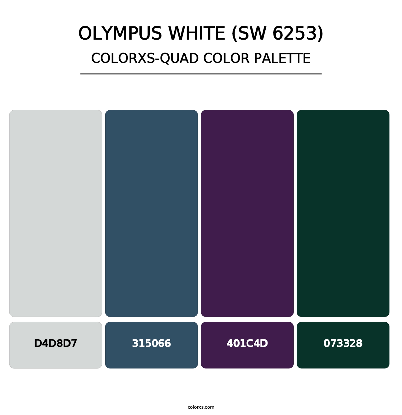 Olympus White (SW 6253) - Colorxs Quad Palette