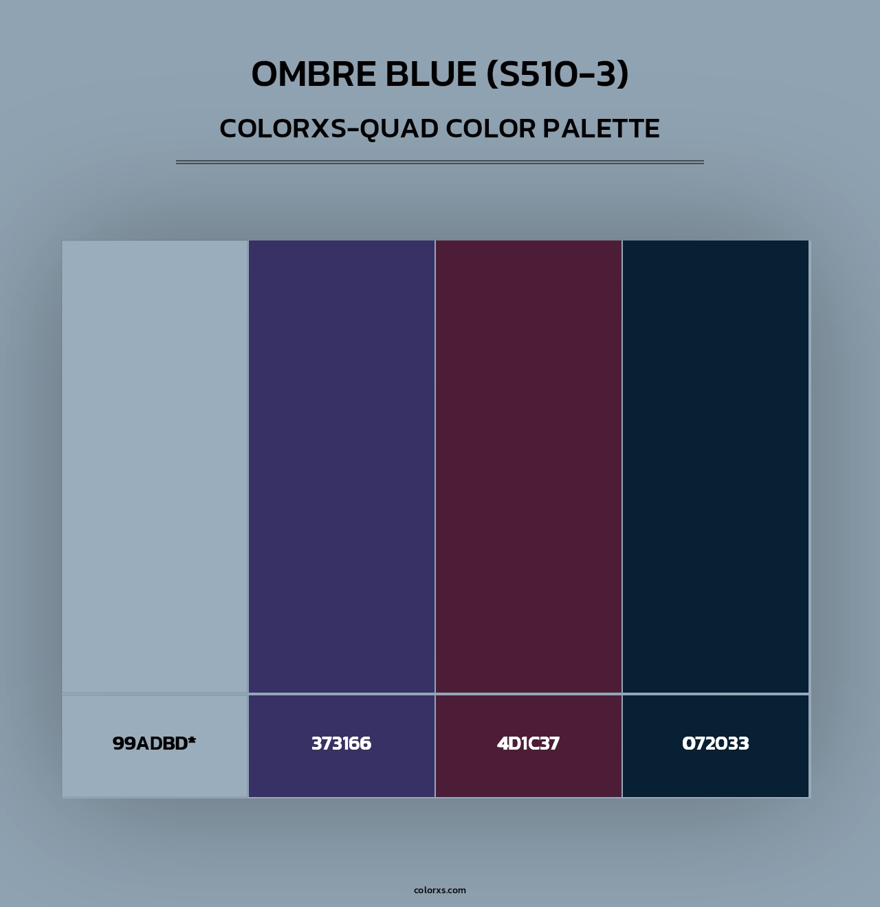 Ombre Blue (S510-3) - Colorxs Quad Palette