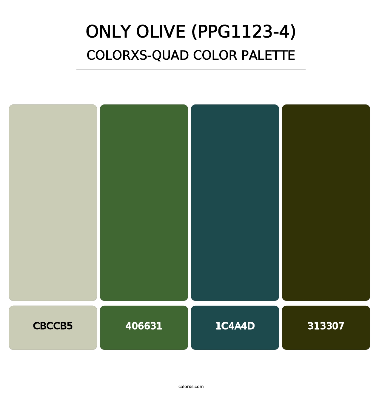 Only Olive (PPG1123-4) - Colorxs Quad Palette