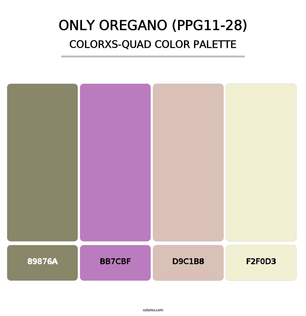 Only Oregano (PPG11-28) - Colorxs Quad Palette