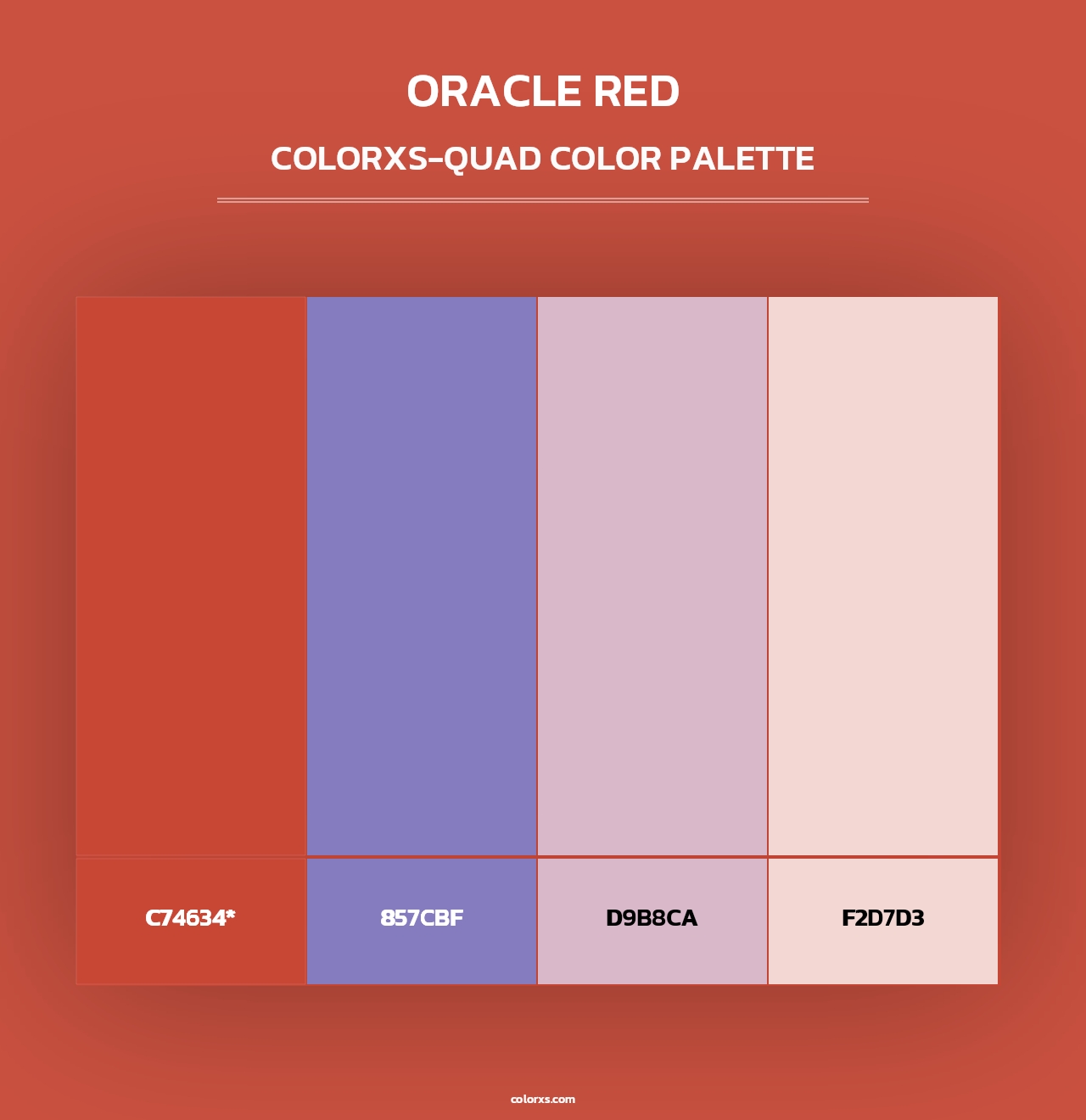 Oracle Red - Colorxs Quad Palette