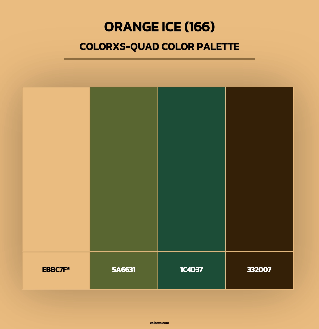 Orange Ice (166) - Colorxs Quad Palette