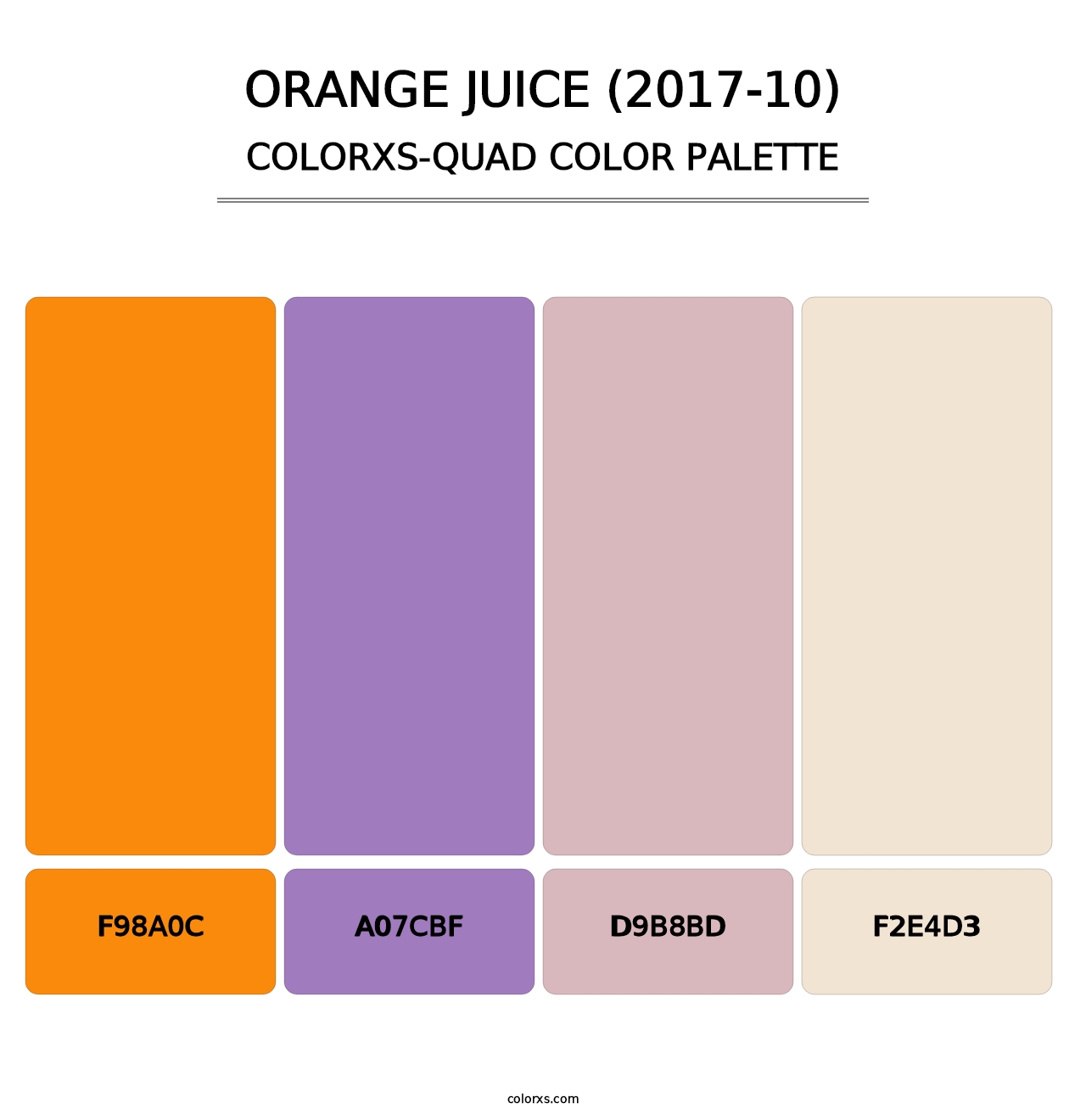 Orange Juice (2017-10) - Colorxs Quad Palette