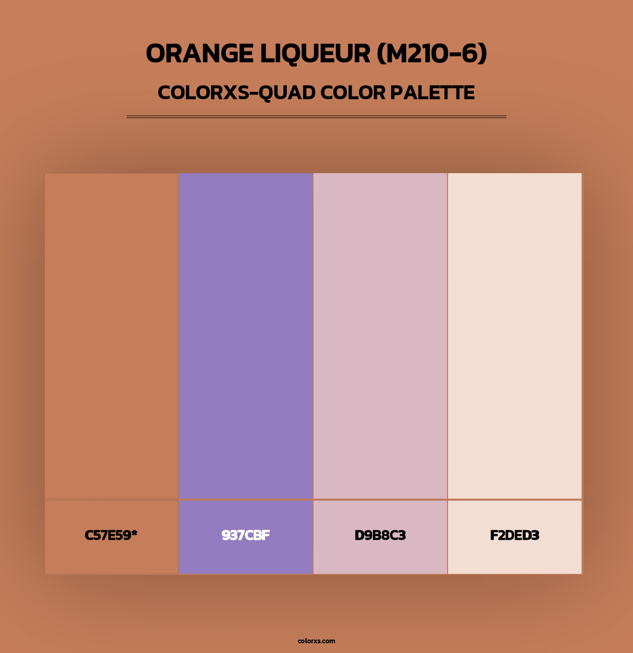 Orange Liqueur (M210-6) - Colorxs Quad Palette