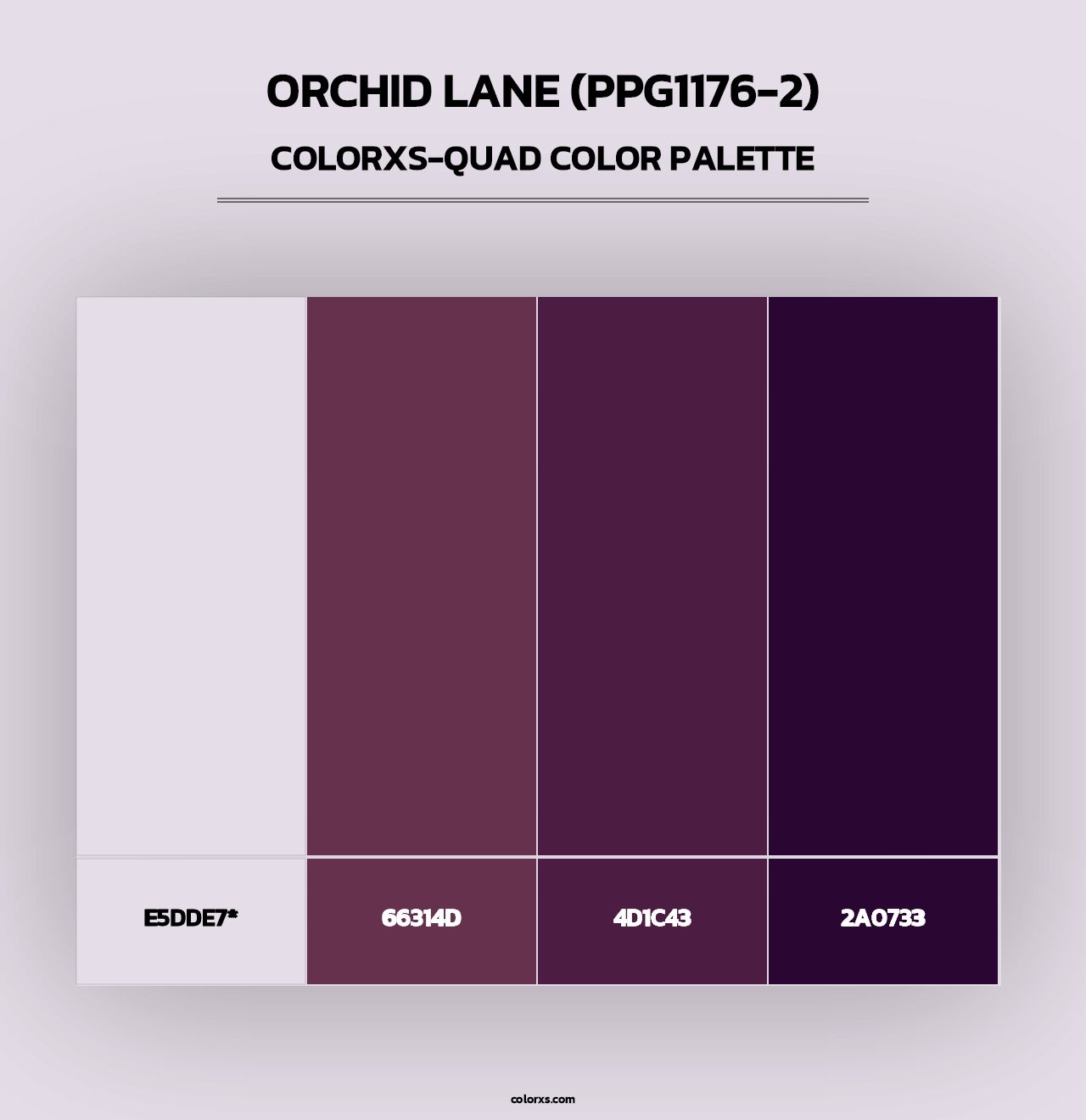 Orchid Lane (PPG1176-2) - Colorxs Quad Palette