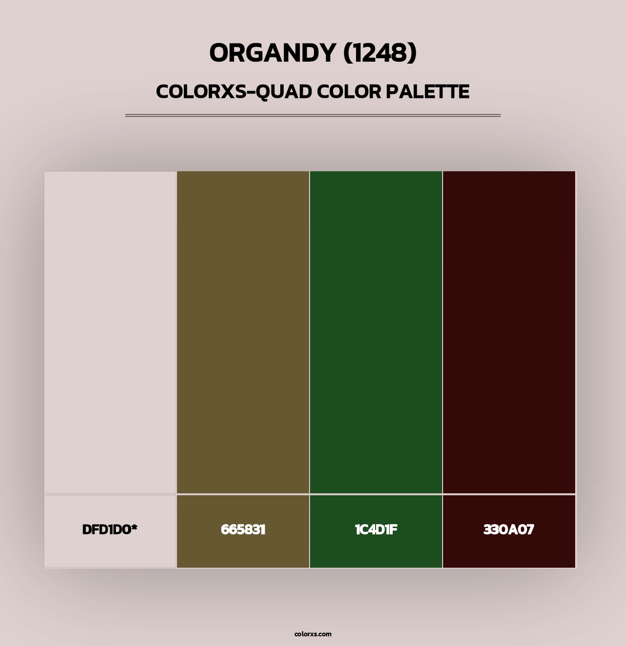 Organdy (1248) - Colorxs Quad Palette