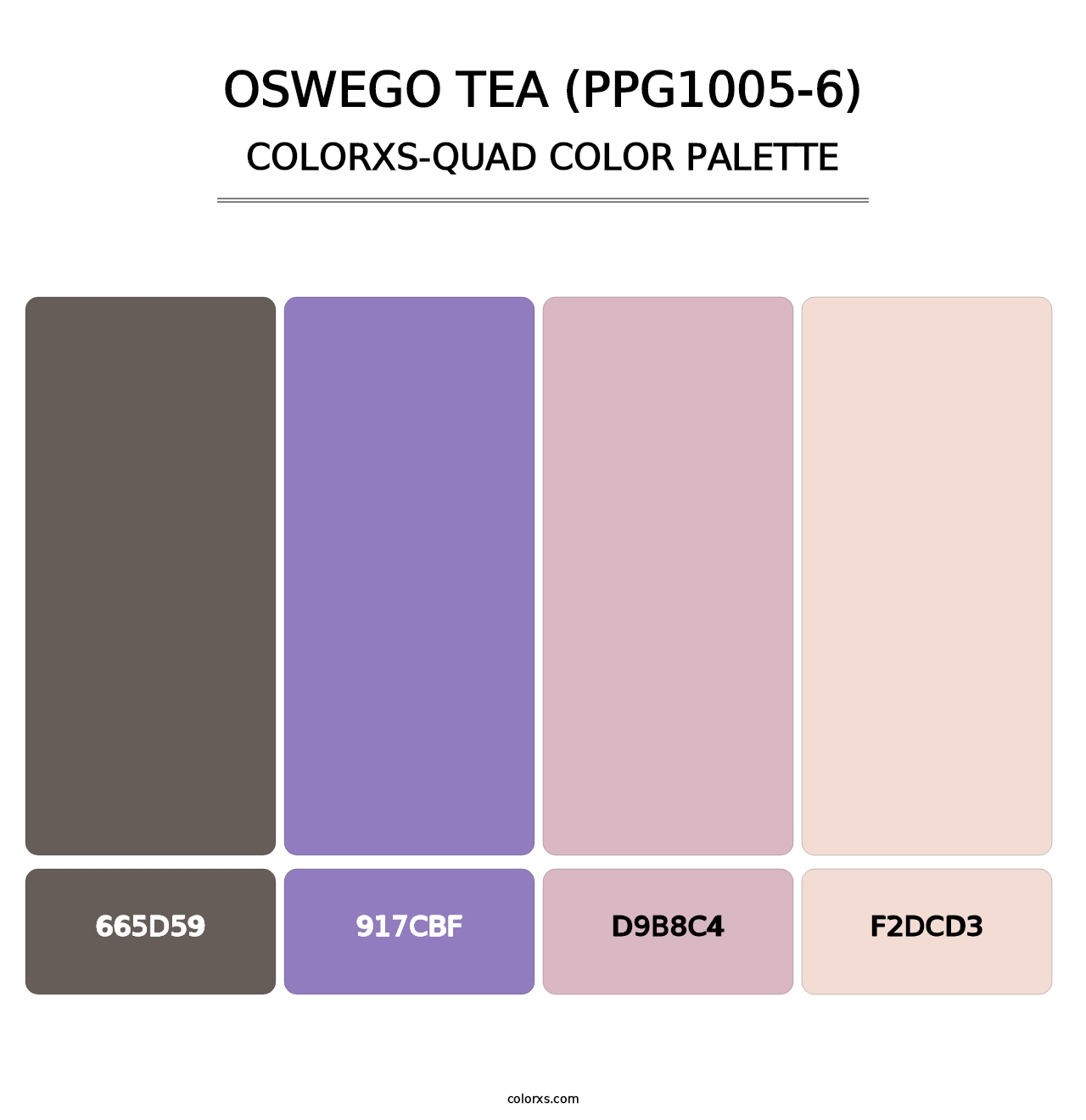 Oswego Tea (PPG1005-6) - Colorxs Quad Palette