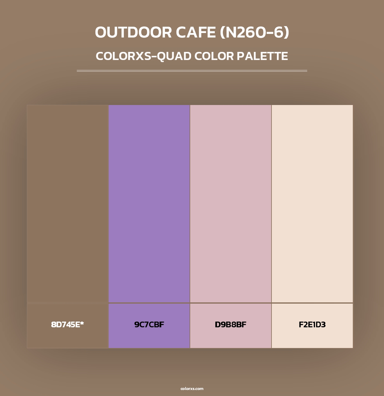 Outdoor Cafe (N260-6) - Colorxs Quad Palette