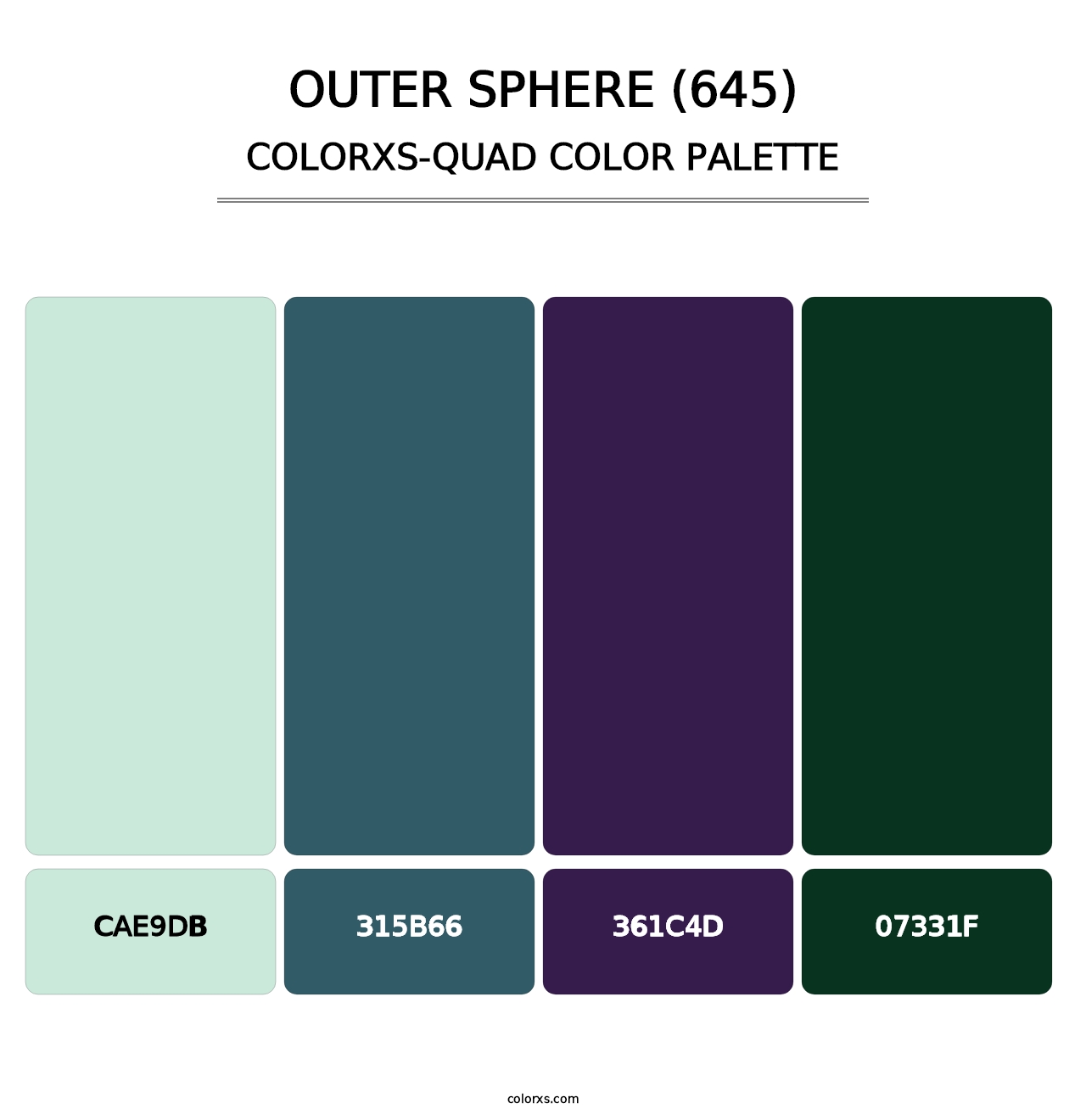 Outer Sphere (645) - Colorxs Quad Palette
