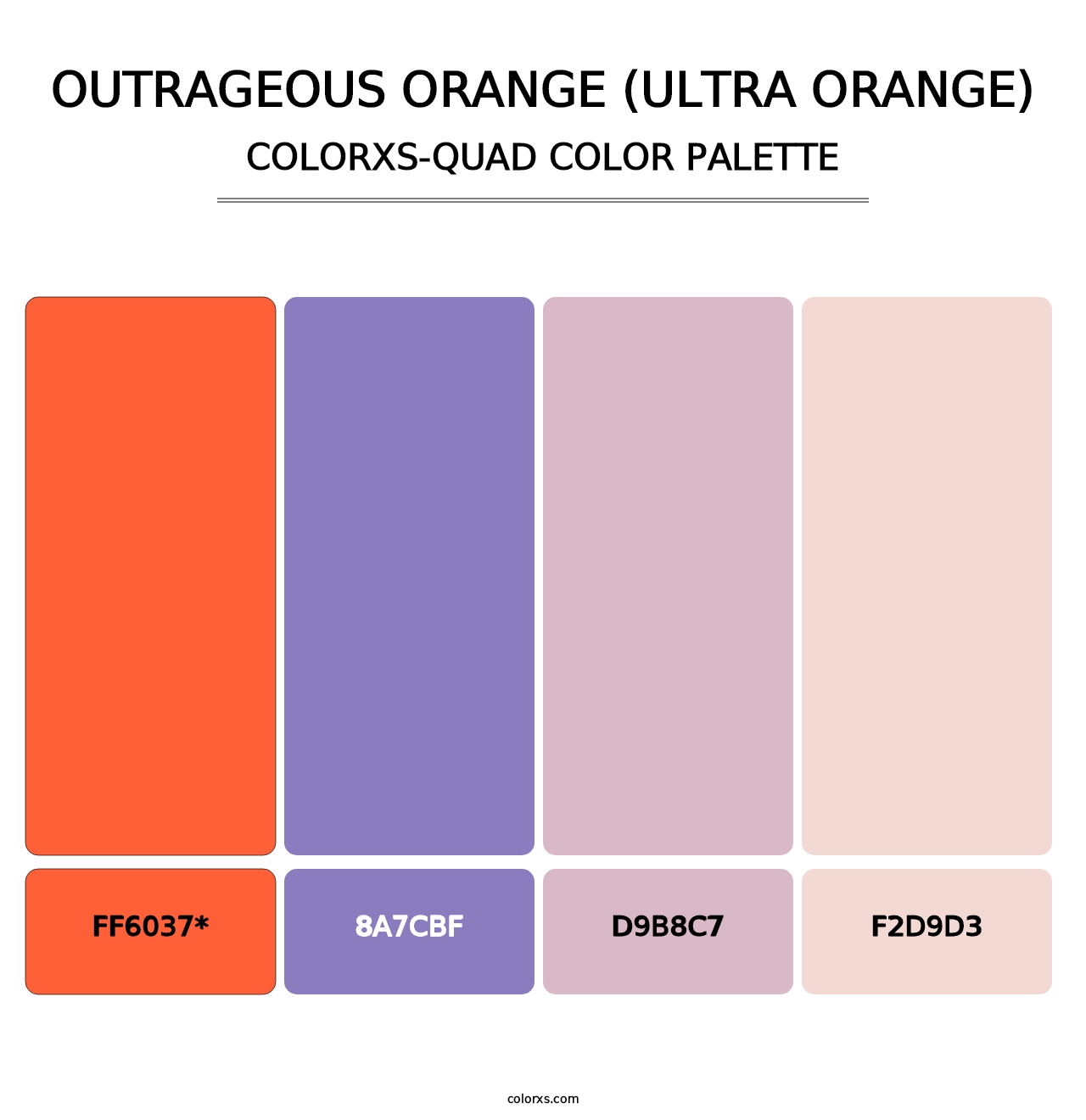 Outrageous Orange (Ultra Orange) - Colorxs Quad Palette