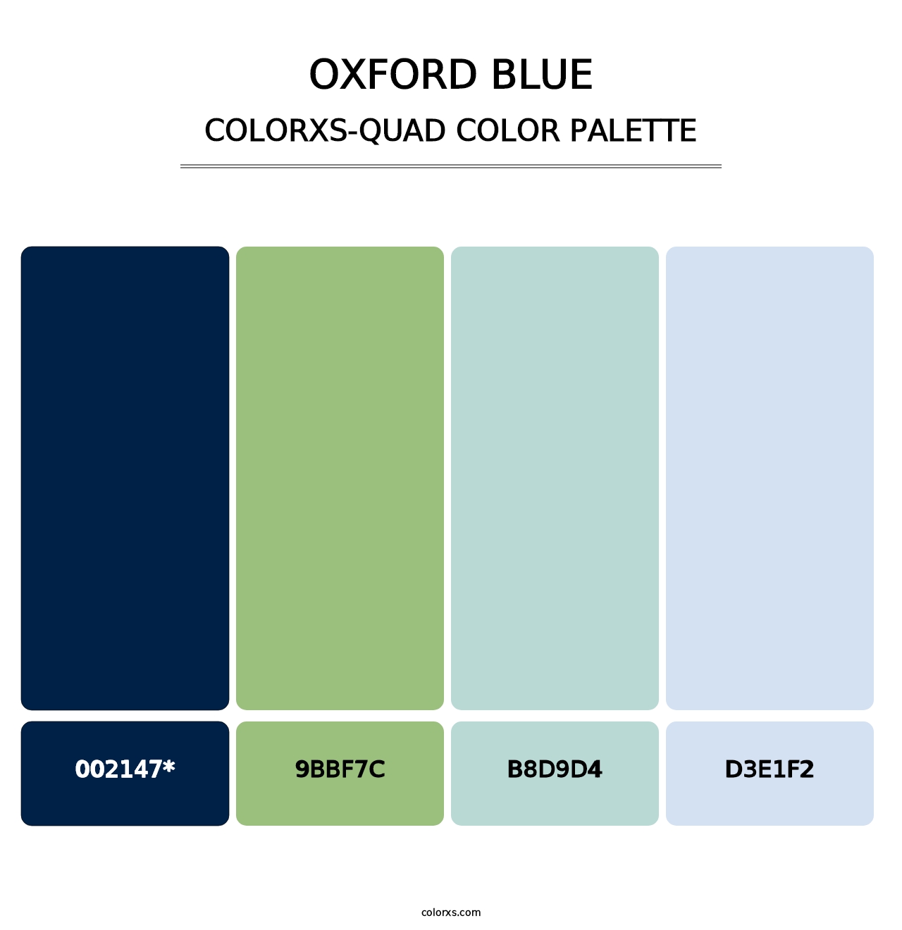 Oxford Blue - Colorxs Quad Palette