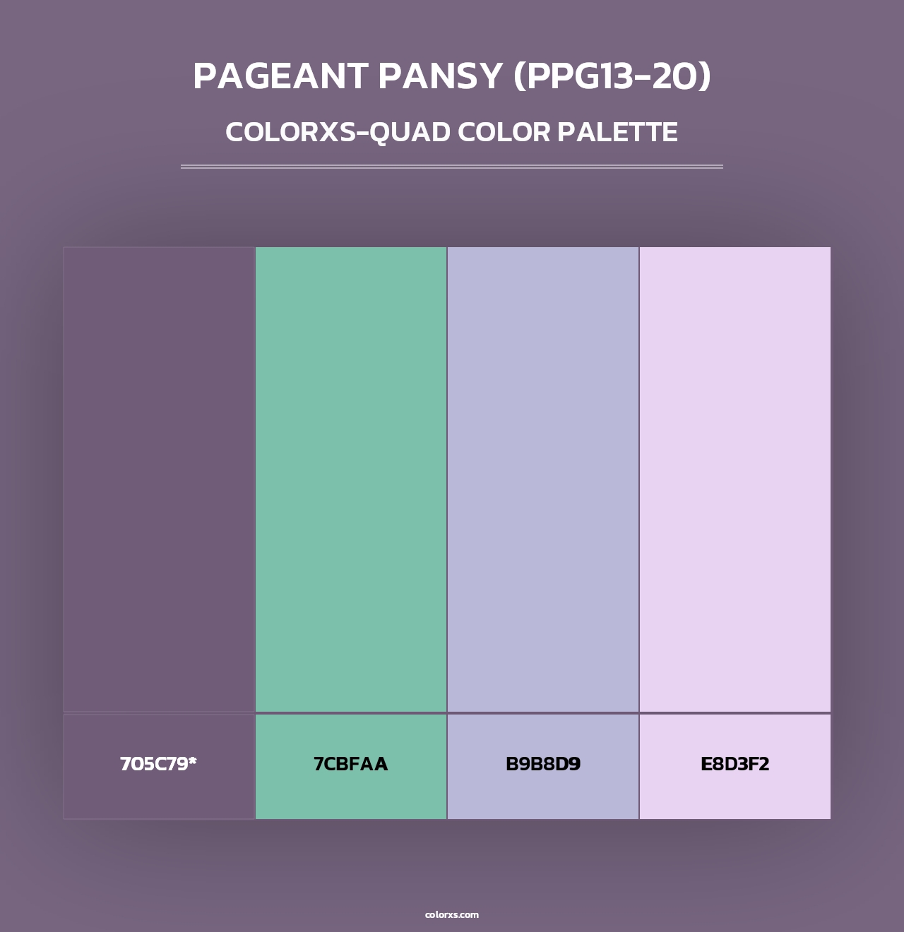 Pageant Pansy (PPG13-20) - Colorxs Quad Palette