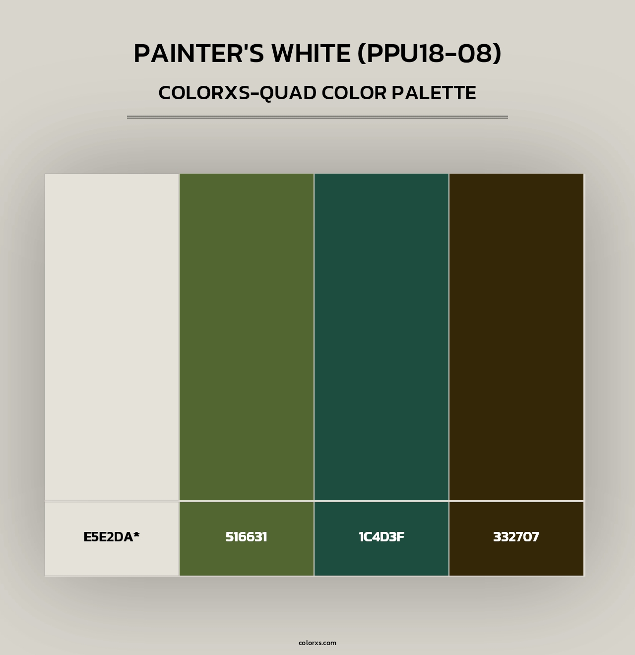 Painter'S White (PPU18-08) - Colorxs Quad Palette