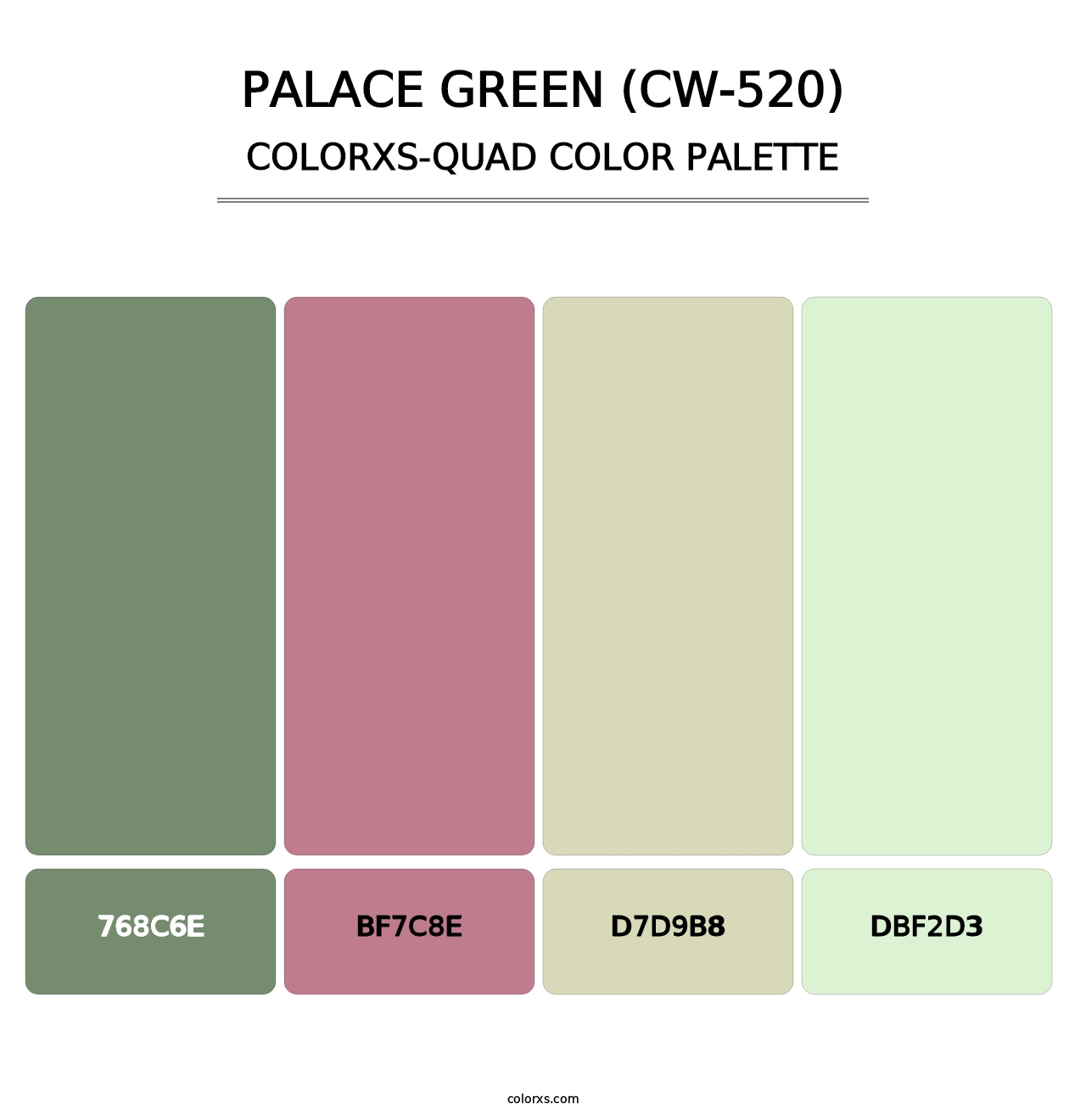 Palace Green (CW-520) - Colorxs Quad Palette