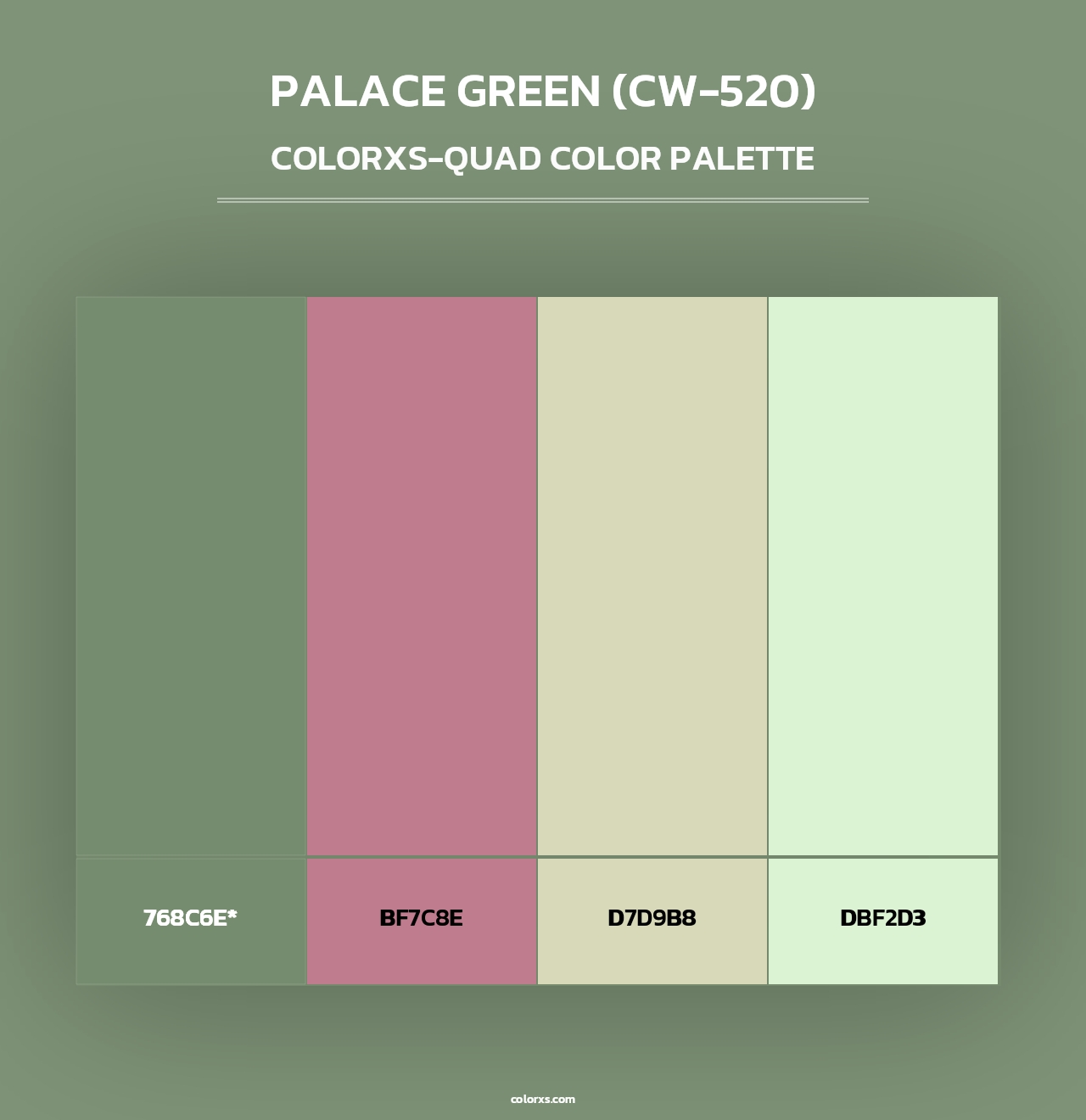 Palace Green (CW-520) - Colorxs Quad Palette