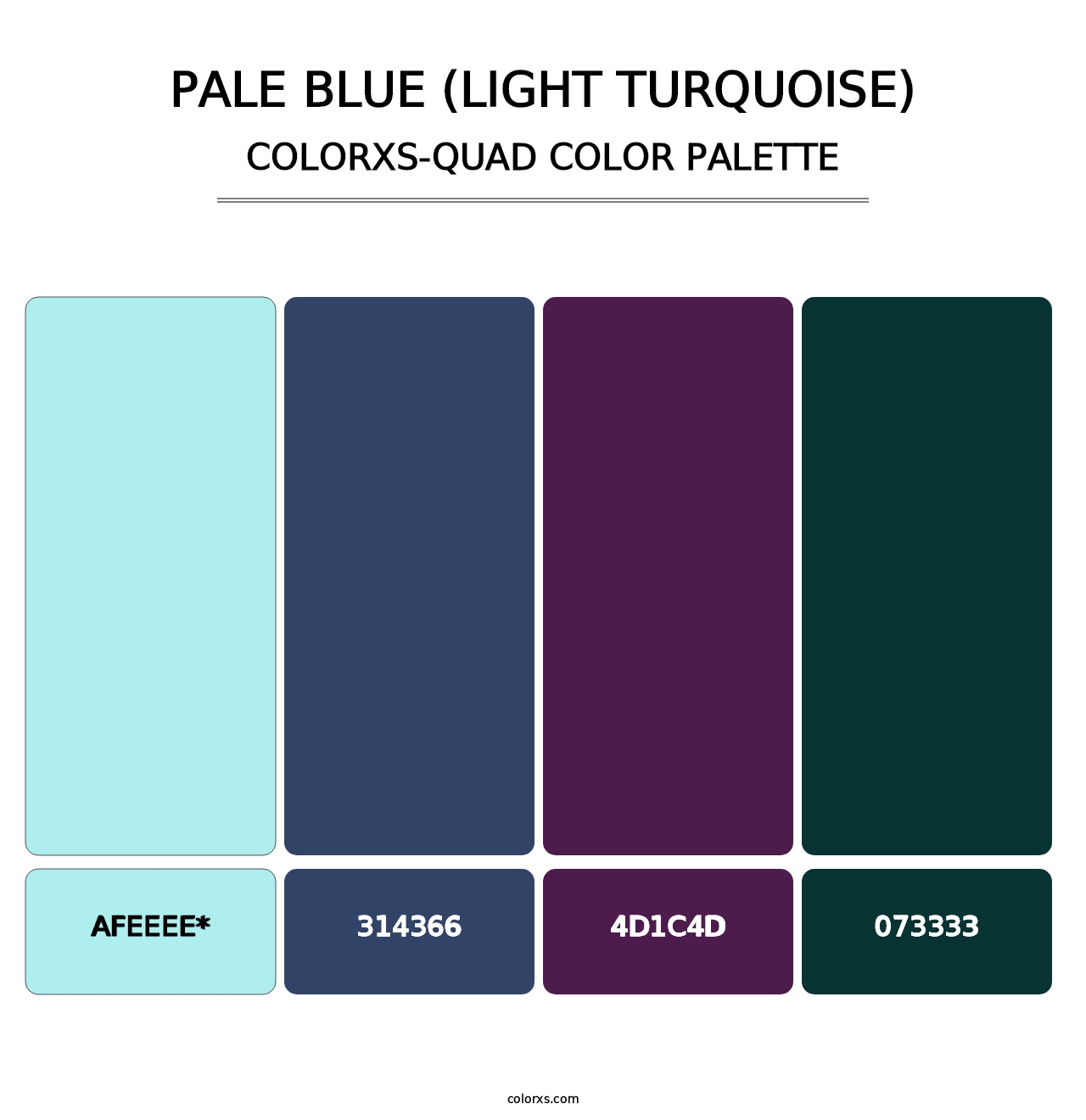 Pale Blue (Light Turquoise) - Colorxs Quad Palette