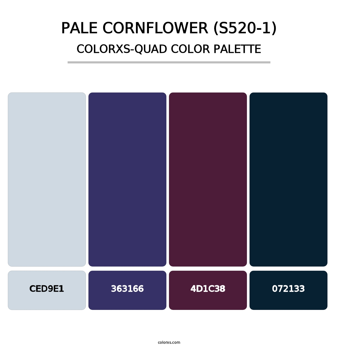 Pale Cornflower (S520-1) - Colorxs Quad Palette