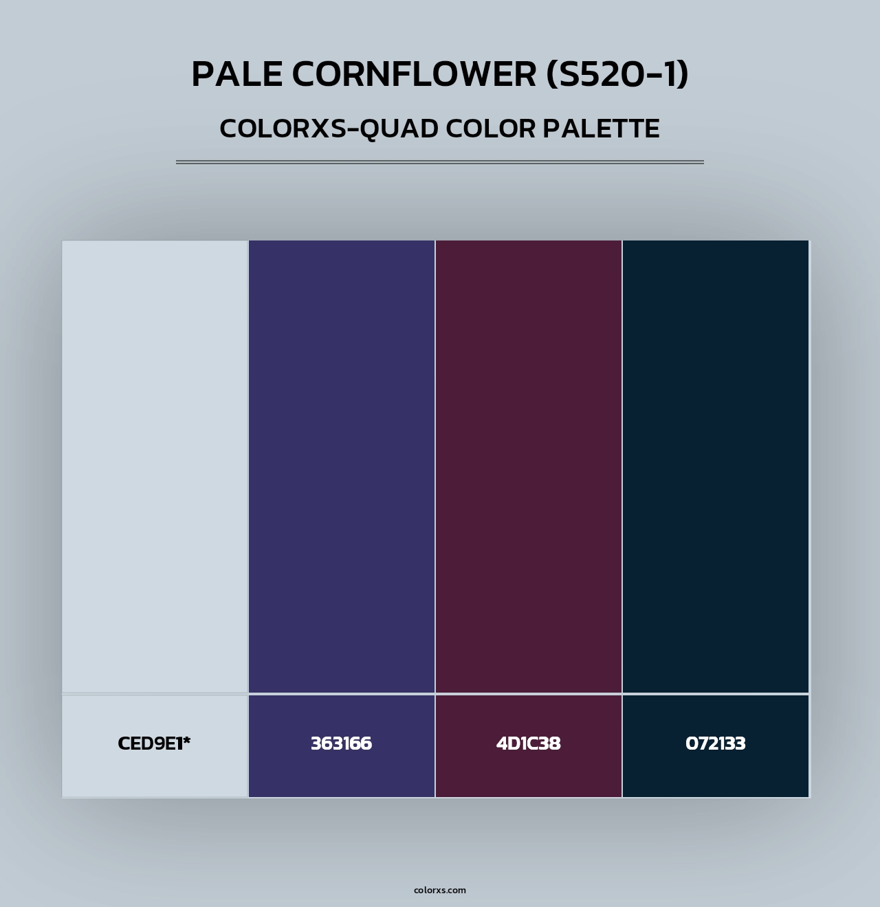 Pale Cornflower (S520-1) - Colorxs Quad Palette
