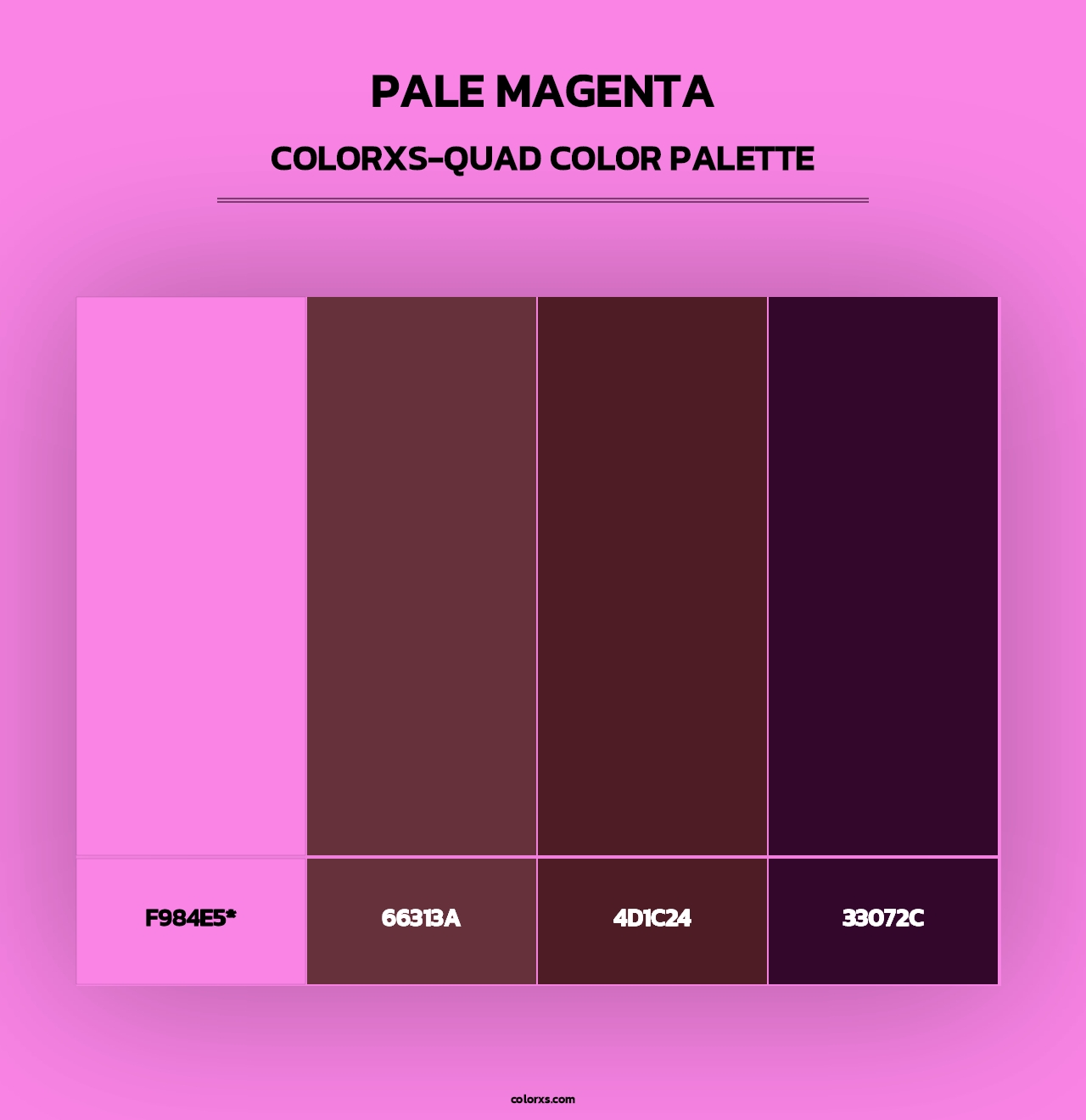 Pale Magenta - Colorxs Quad Palette