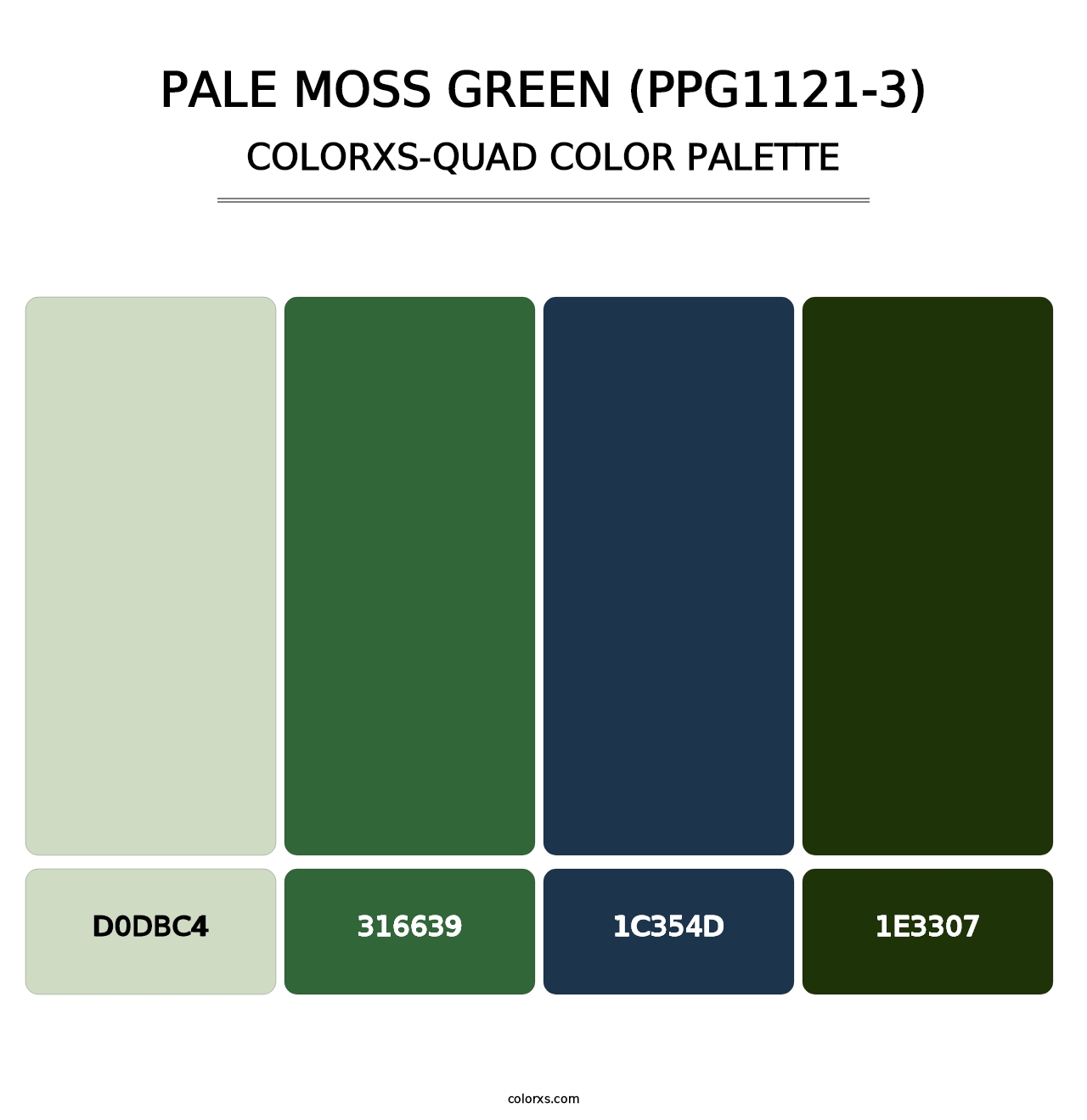 Pale Moss Green (PPG1121-3) - Colorxs Quad Palette