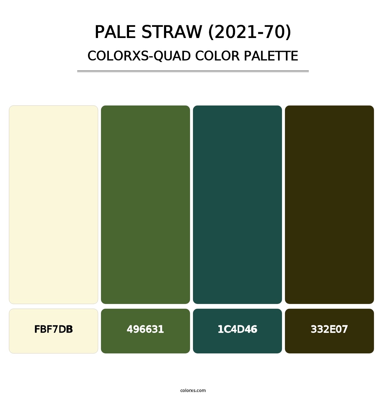 Pale Straw (2021-70) - Colorxs Quad Palette