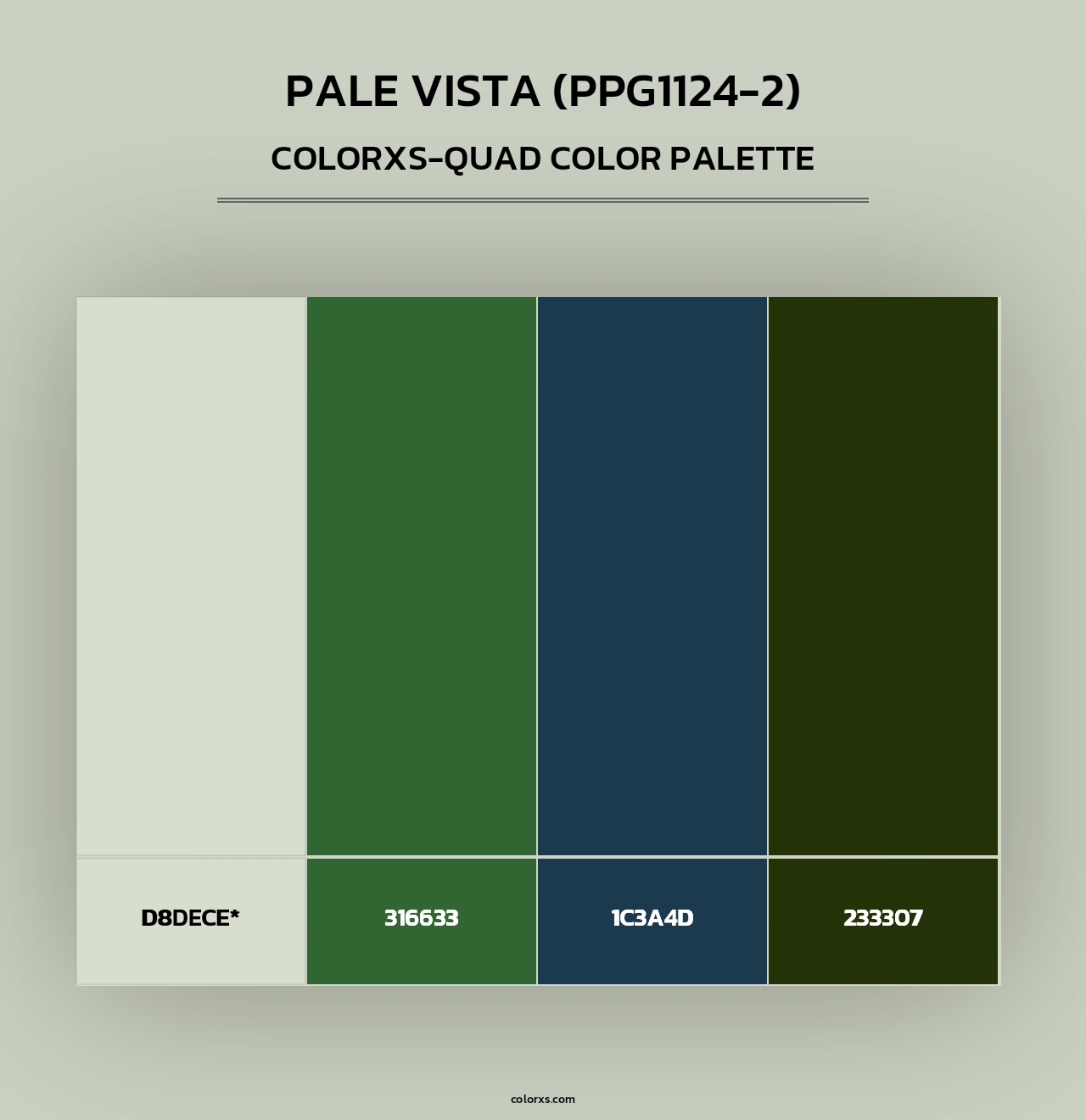 Pale Vista (PPG1124-2) - Colorxs Quad Palette