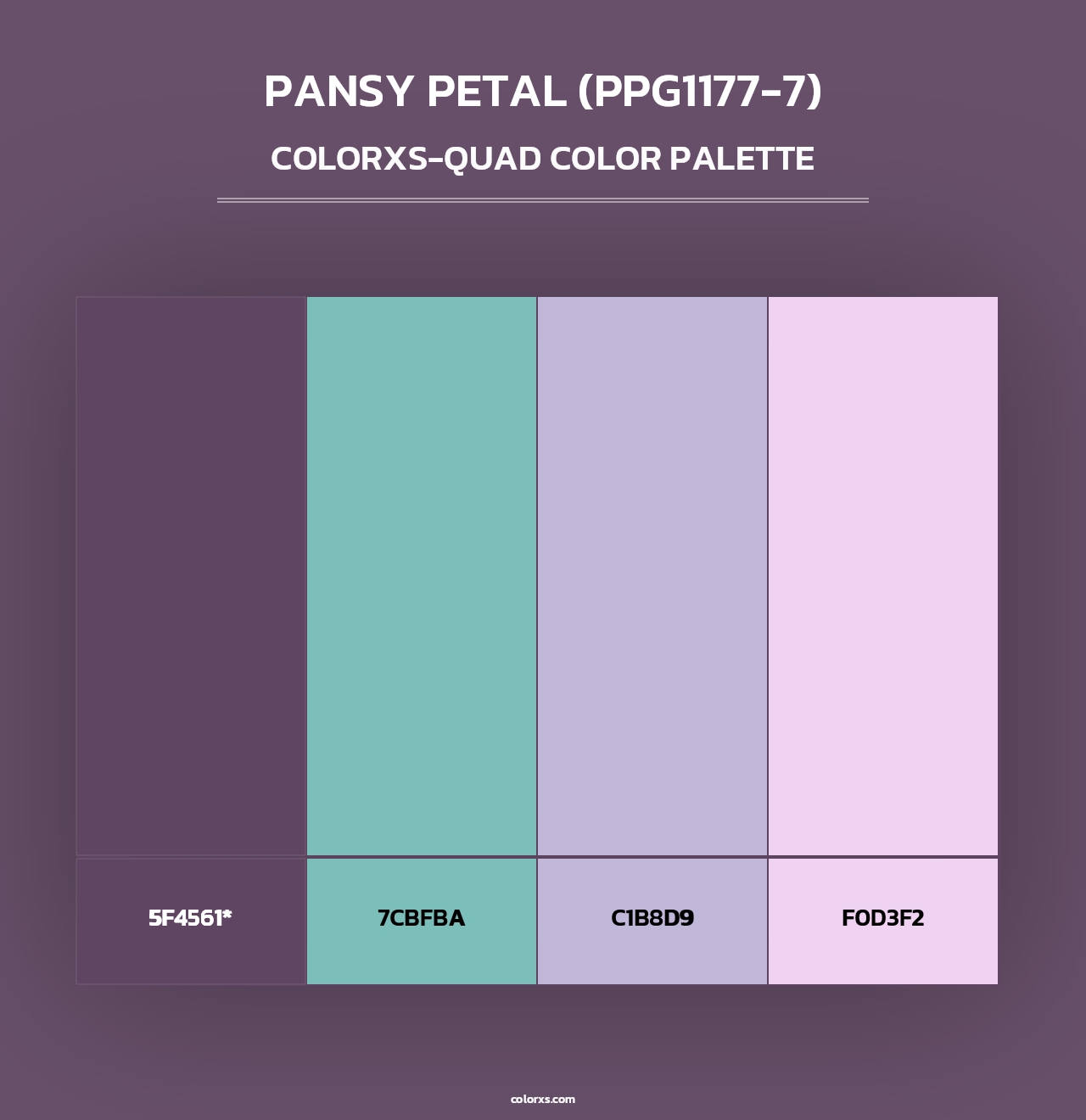 Pansy Petal (PPG1177-7) - Colorxs Quad Palette