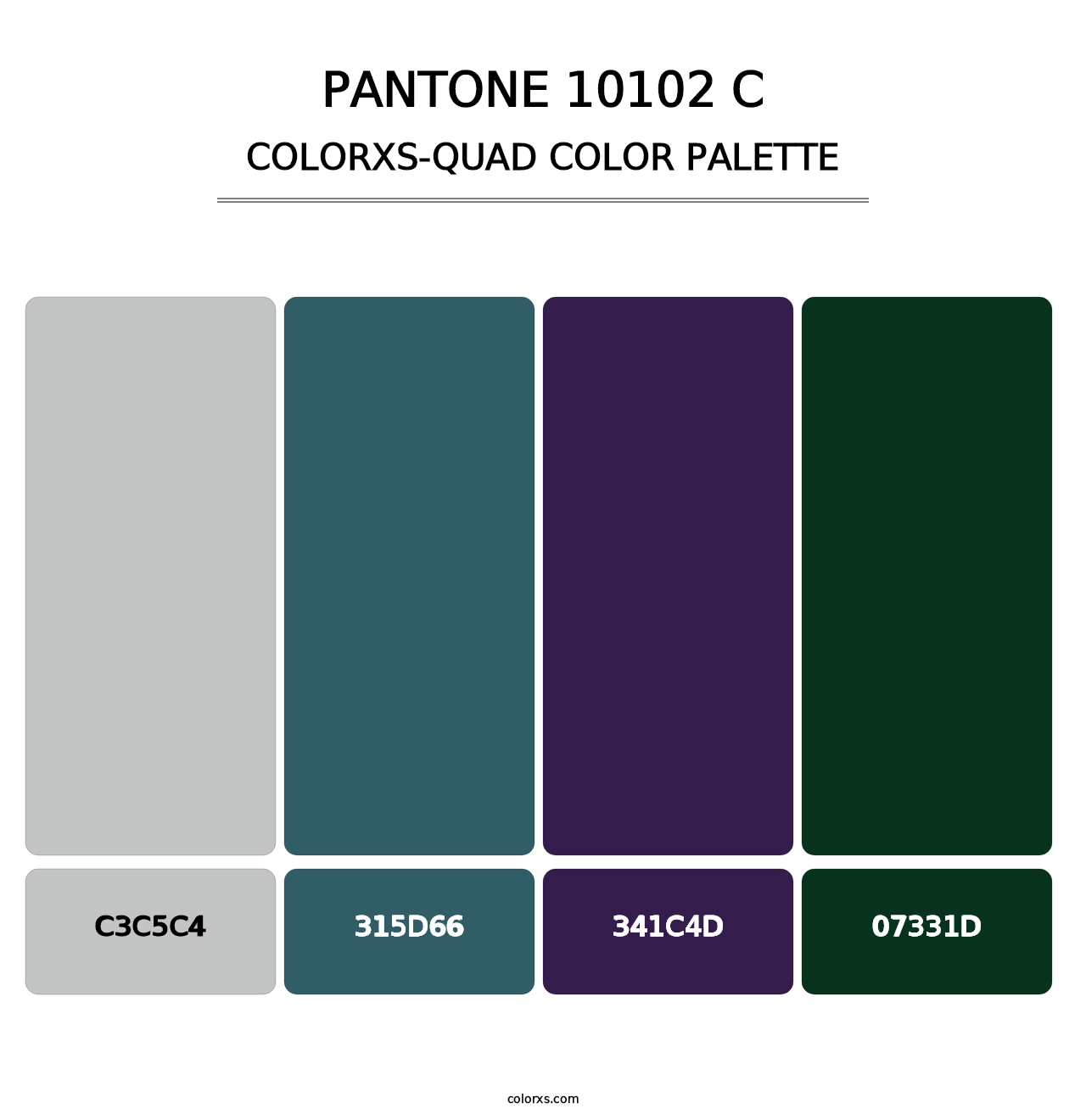 PANTONE 10102 C - Colorxs Quad Palette