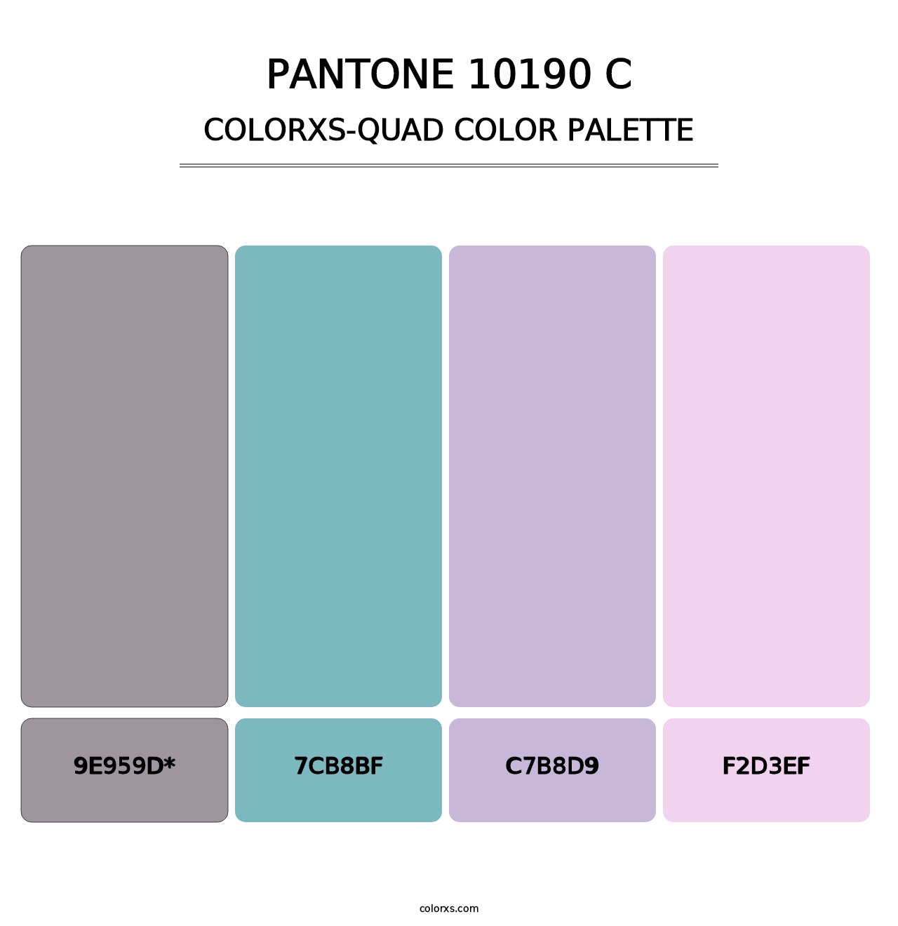 PANTONE 10190 C - Colorxs Quad Palette