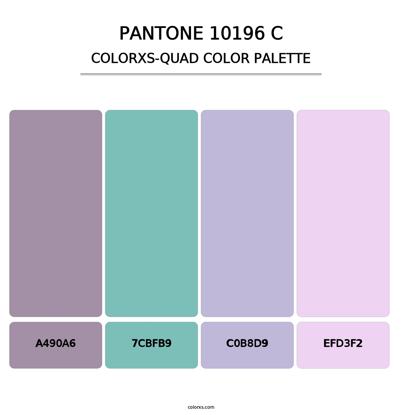 PANTONE 10196 C - Colorxs Quad Palette