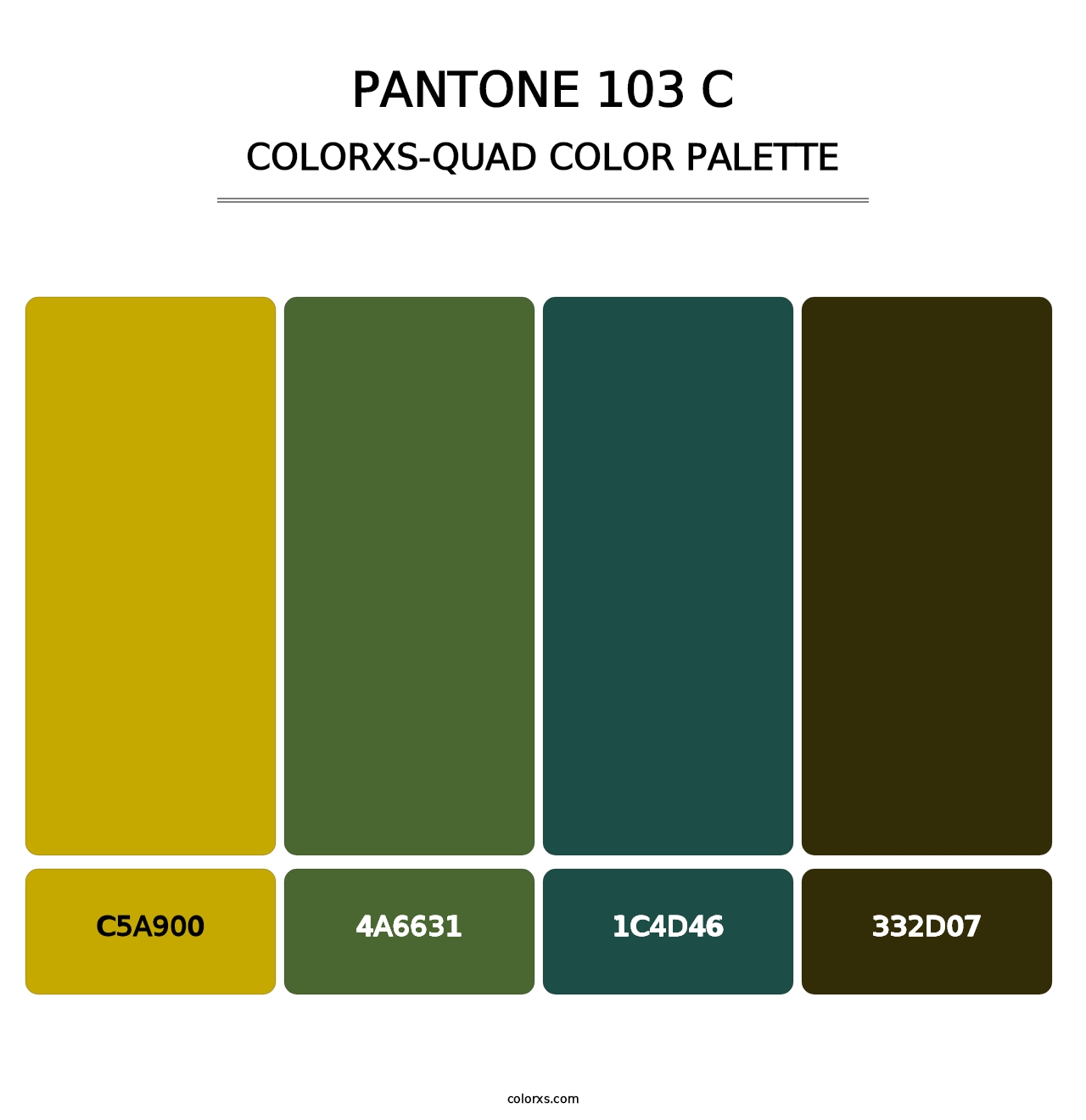 PANTONE 103 C - Colorxs Quad Palette
