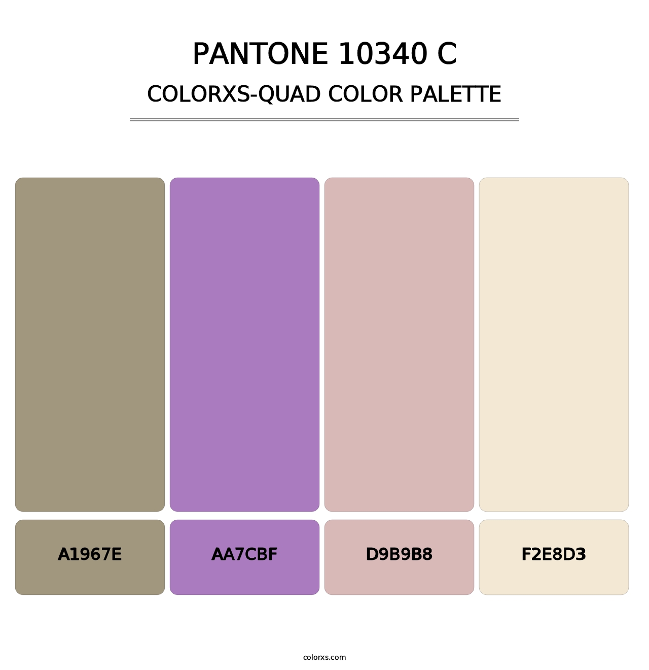 PANTONE 10340 C - Colorxs Quad Palette