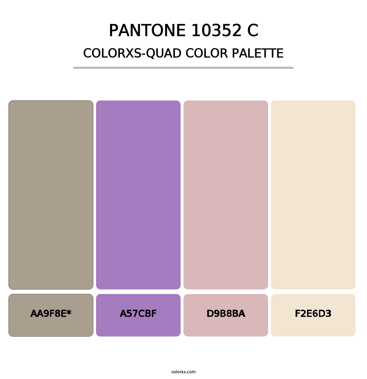 PANTONE 10352 C - Colorxs Quad Palette