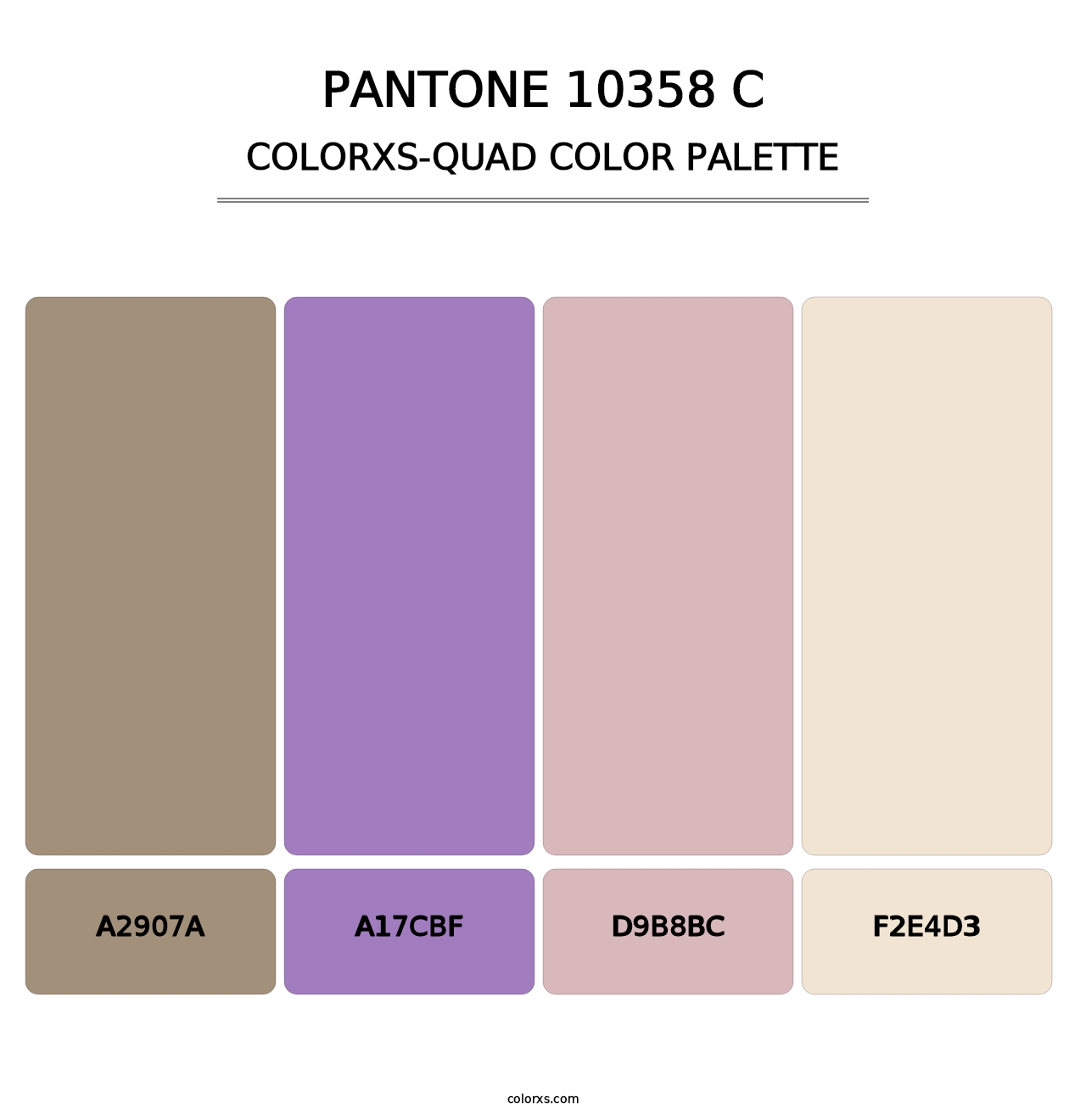 PANTONE 10358 C - Colorxs Quad Palette