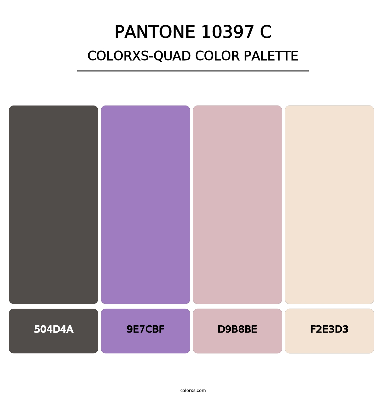 PANTONE 10397 C - Colorxs Quad Palette